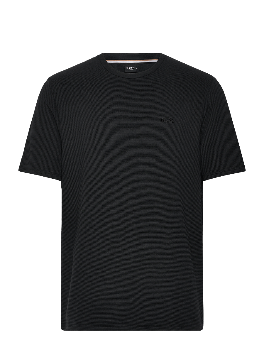 BOSS - Rib T-Shirt - lühikeste varrukatega t-särgid - black - 1