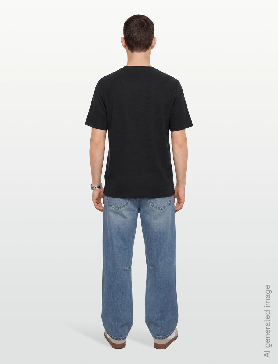 BOSS - Rib T-Shirt - lühikeste varrukatega t-särgid - black - 4
