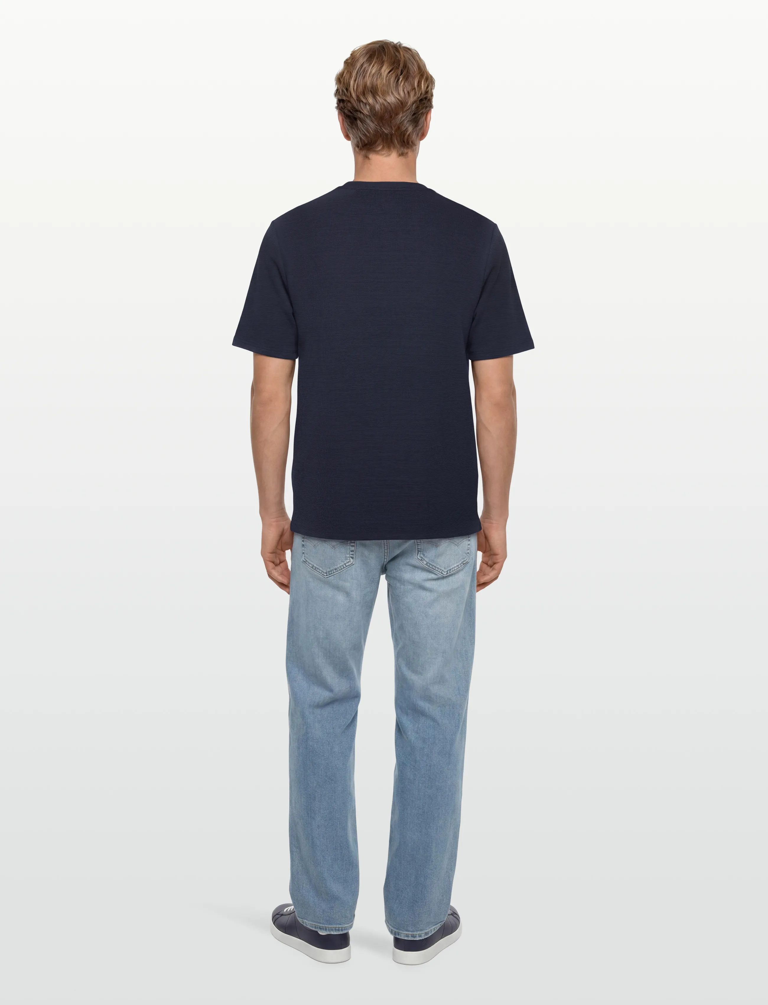 BOSS - Rib T-Shirt - lühikeste varrukatega t-särgid - dark blue - 4