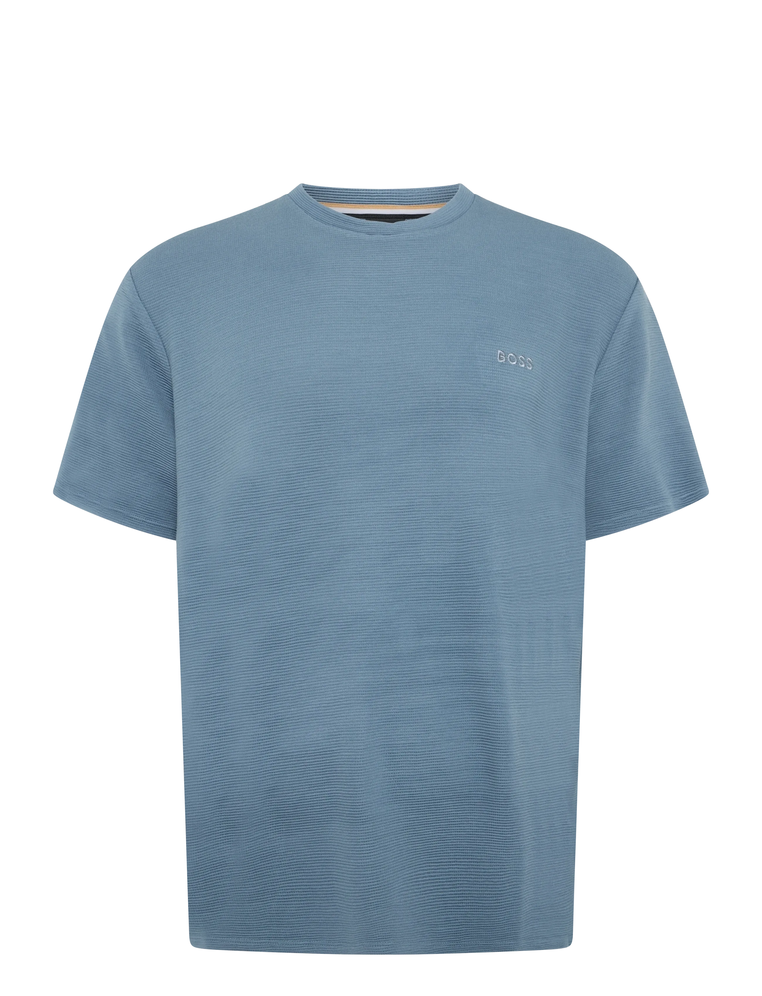 BOSS Rib T-Shirt, XXL, Blue, T-Shirts > Kortærmede, Herre