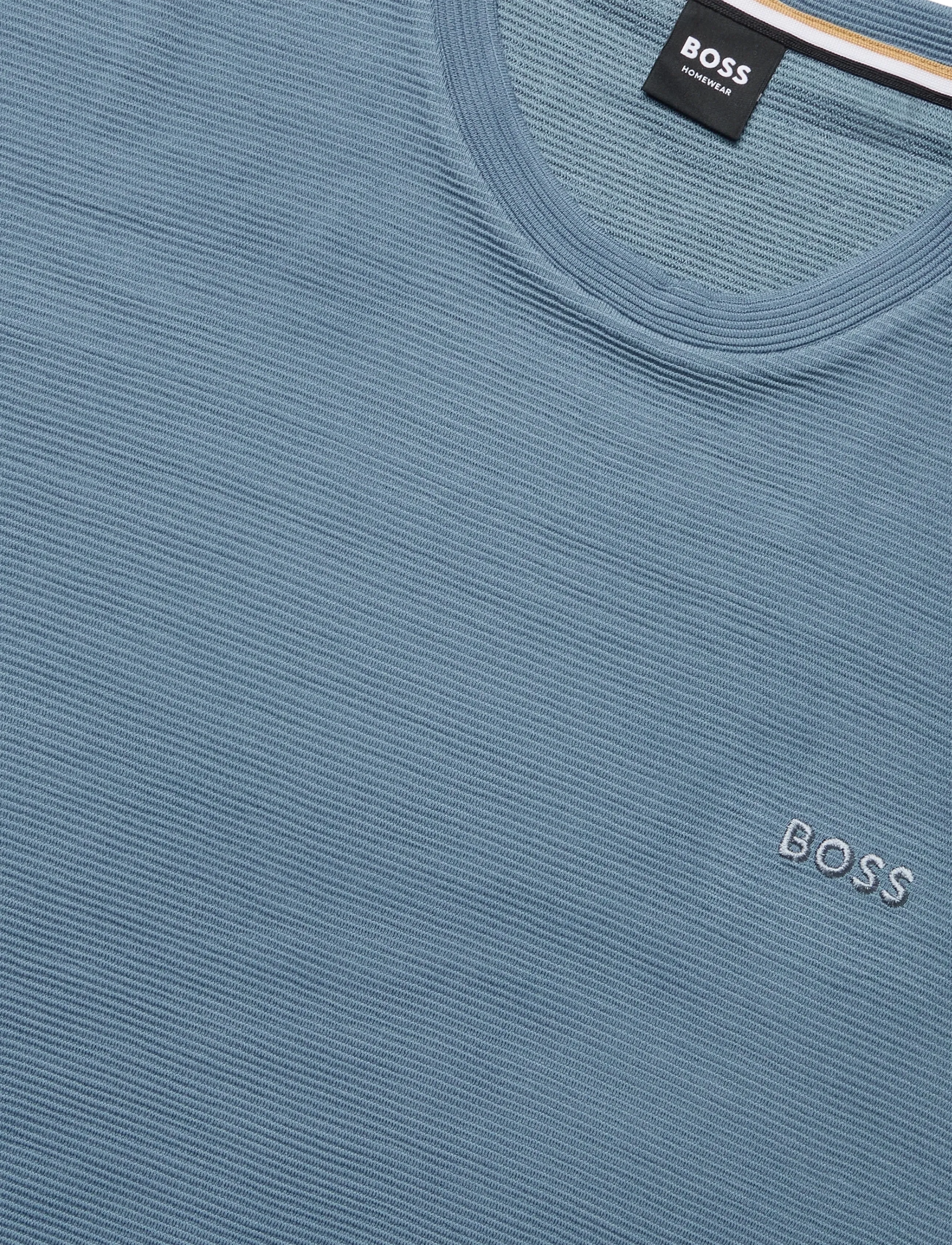BOSS - Rib T-Shirt - short-sleeved t-shirts - light/pastel blue - 1