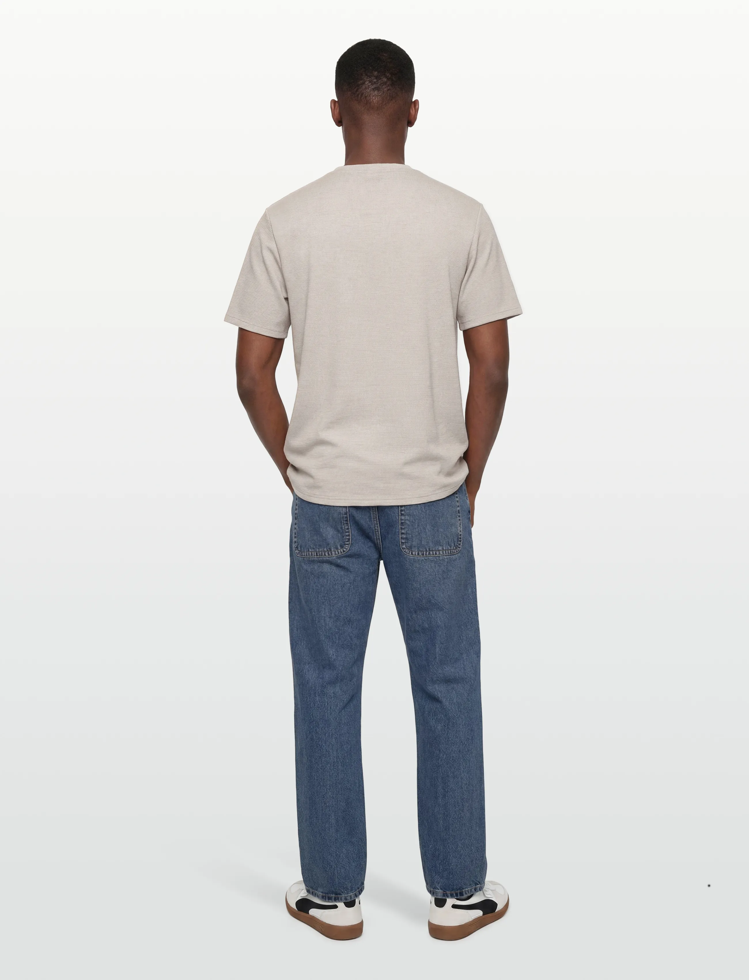 BOSS - Rib T-Shirt - kortärmade t-shirts - open grey - 4