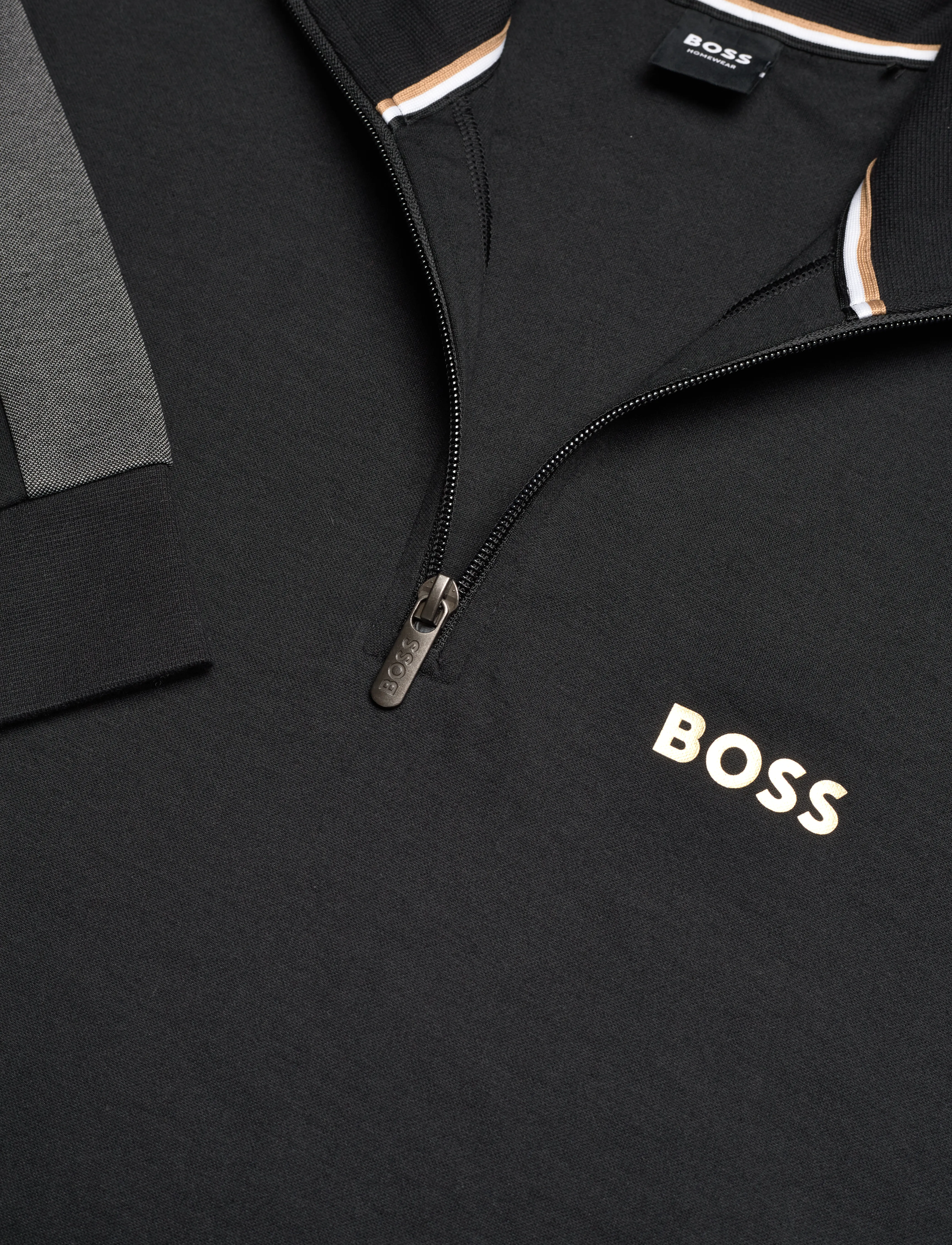 BOSS - Tracksuit 1/4 Jacket - black - 2