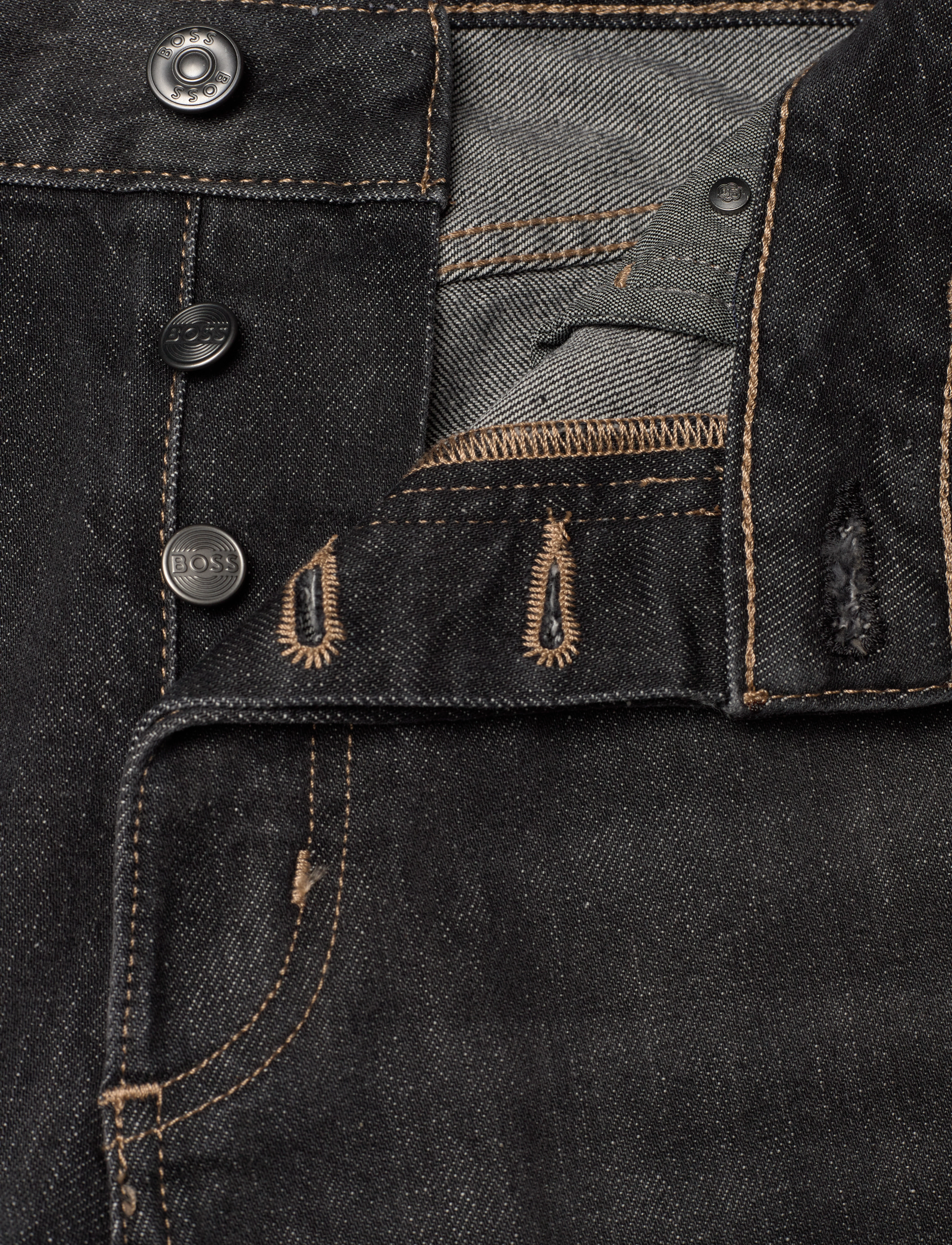 BOSS - HEIGHT-CLASSIC JEAN - džinsa bikses ar taisnām starām - black - 3