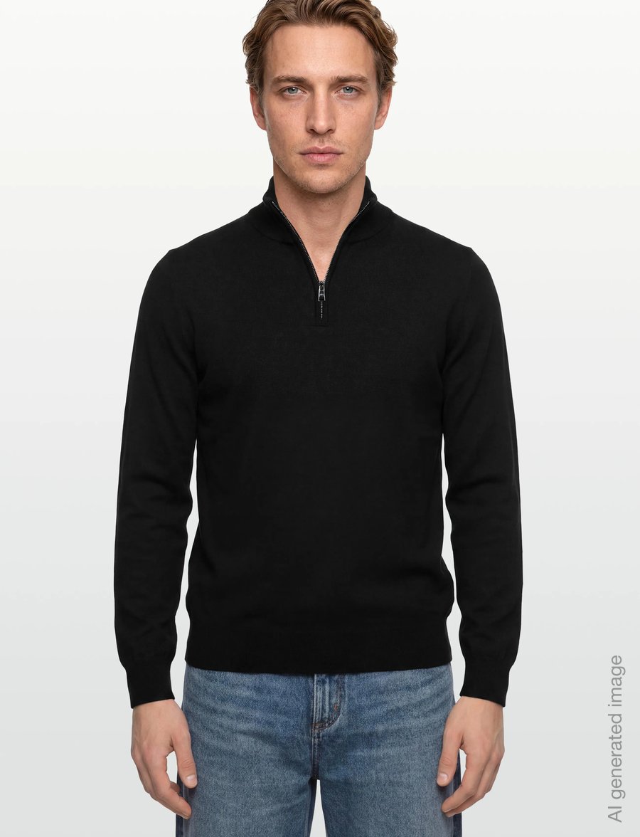 BOSS - Ebenji - half zip jumpers - black - 3