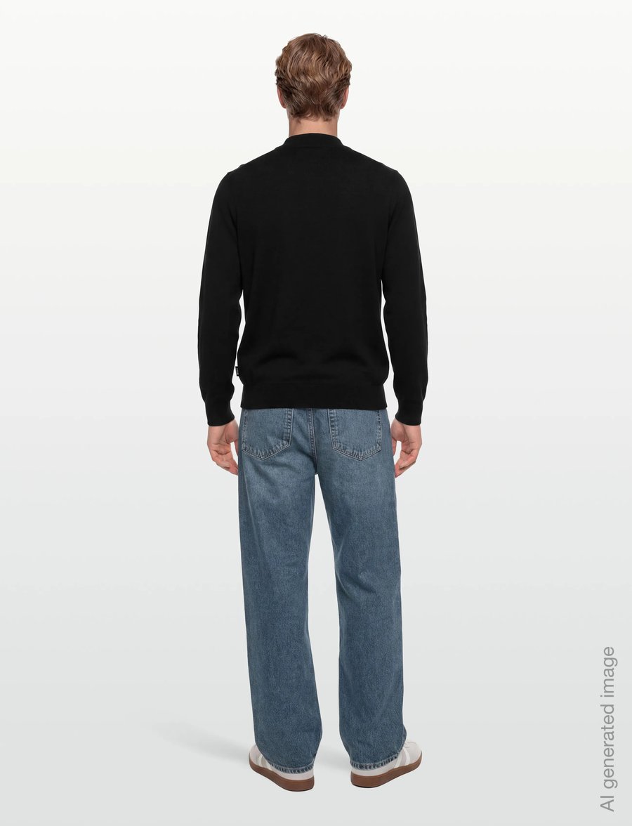 BOSS - Ebenji - half zip jumpers - black - 4