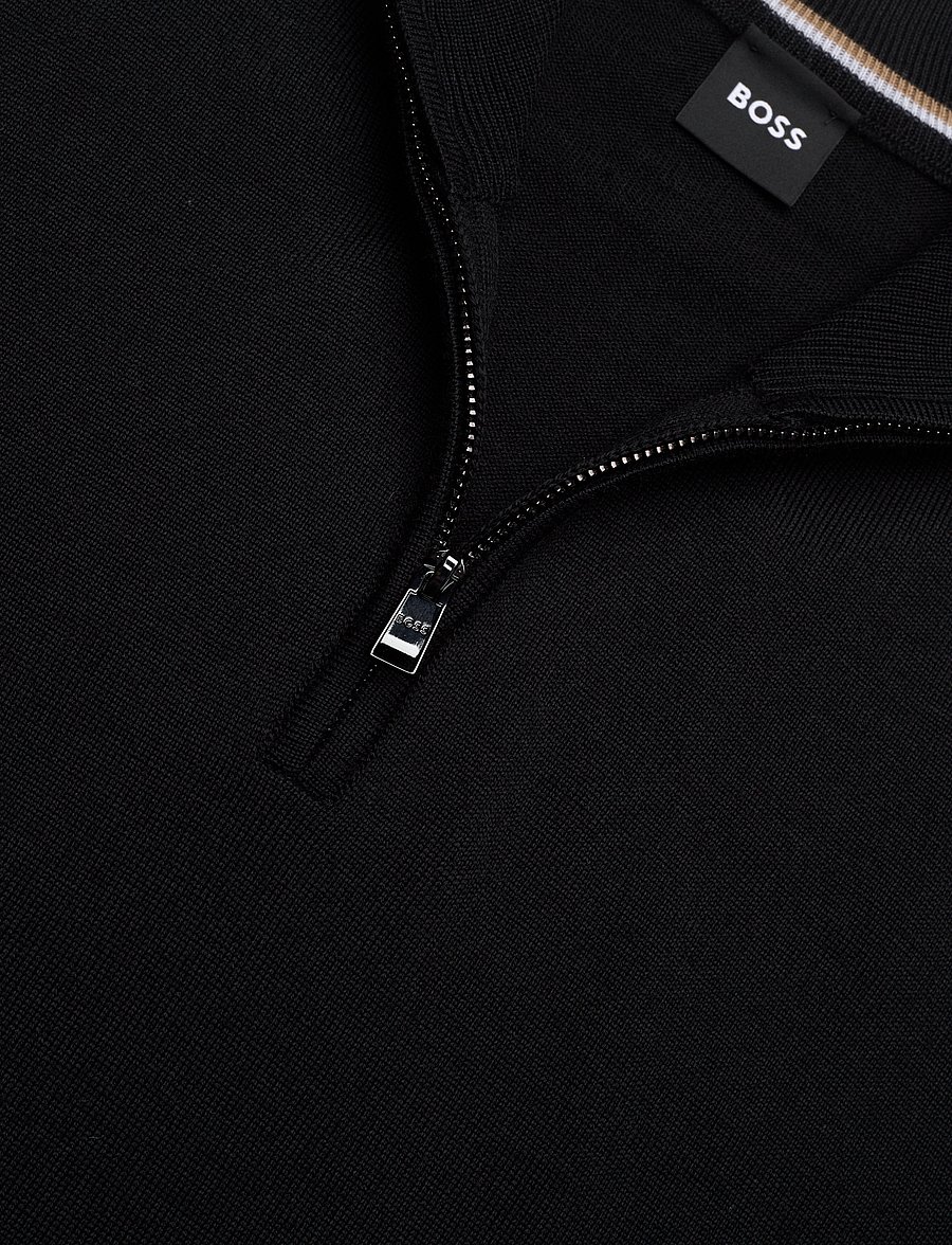 BOSS - Ebenji - half zip jumpers - black - 5