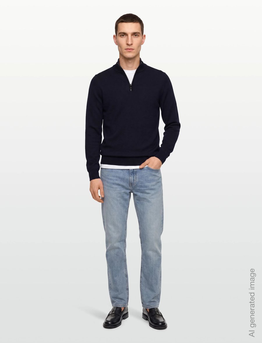 BOSS - Ebenji - half zip jumpers - dark blue - 0