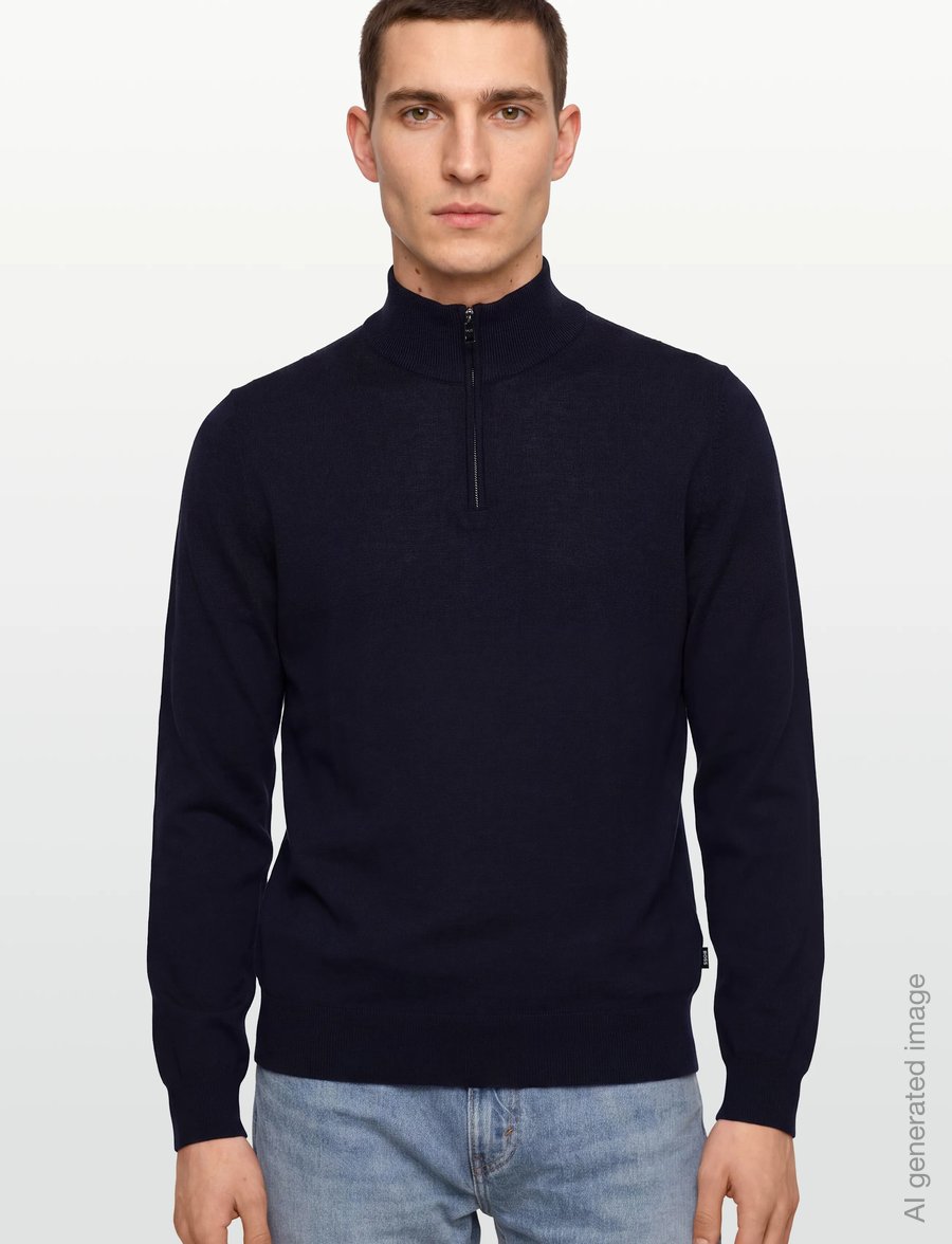 BOSS - Ebenji - half zip jumpers - dark blue - 3