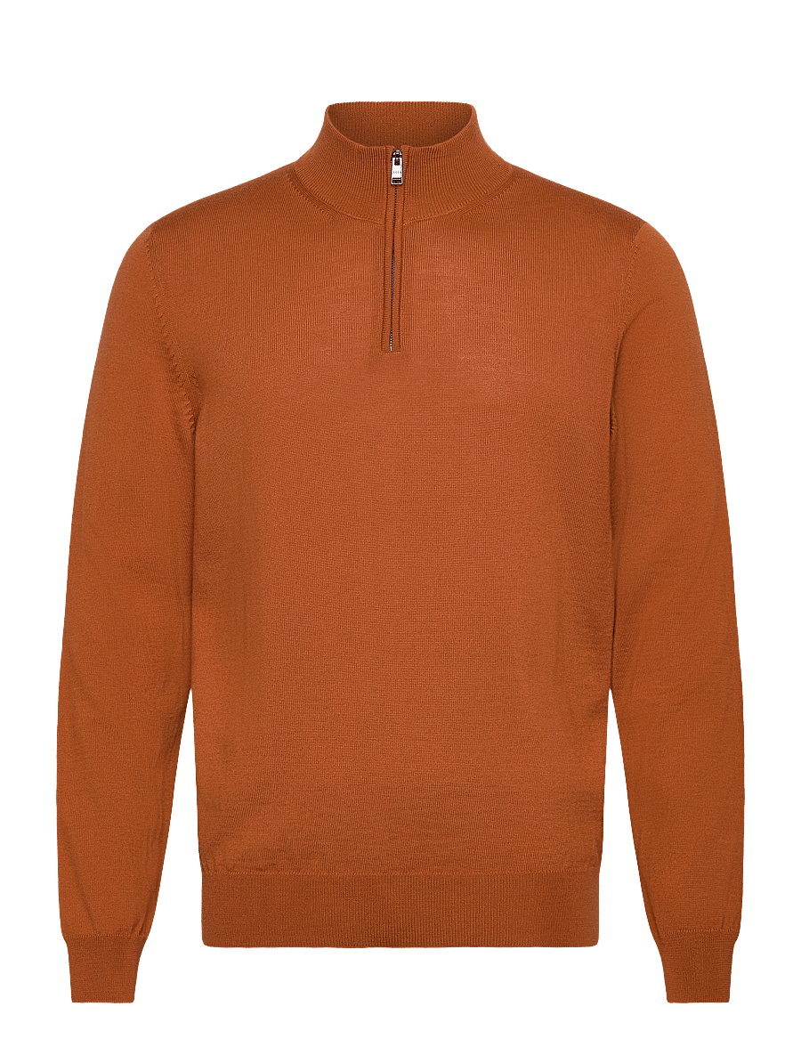 BOSS - Ebenji - halfzip strik - dark orange - 0