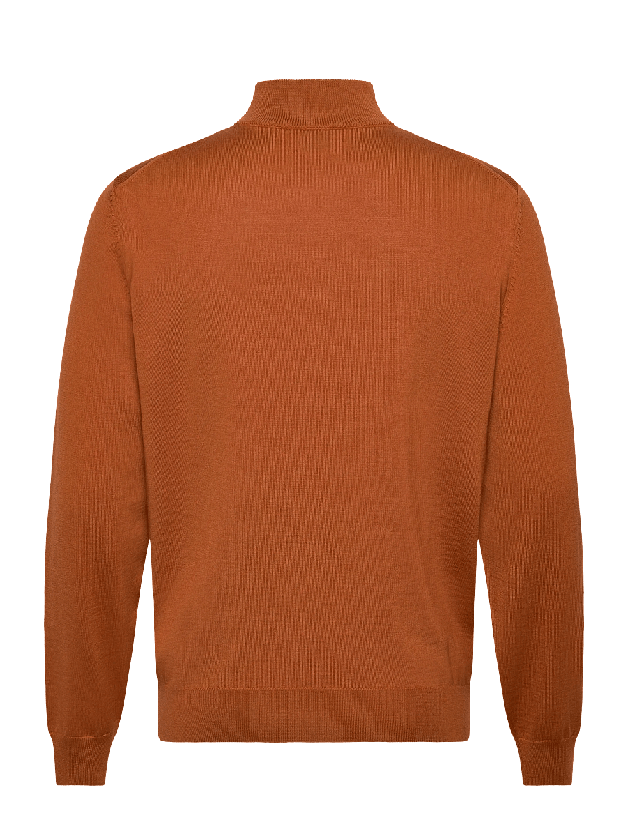 BOSS - Ebenji - halfzip strik - dark orange - 1
