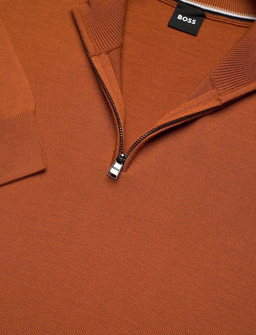 BOSS - Ebenji - halfzip strik - dark orange - 2