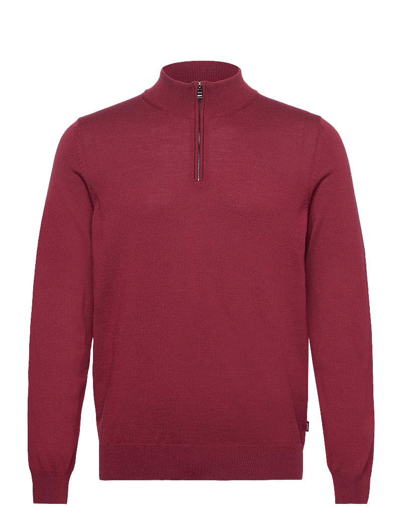 BOSS - Ebenji - halfzip strik - dark red - 0