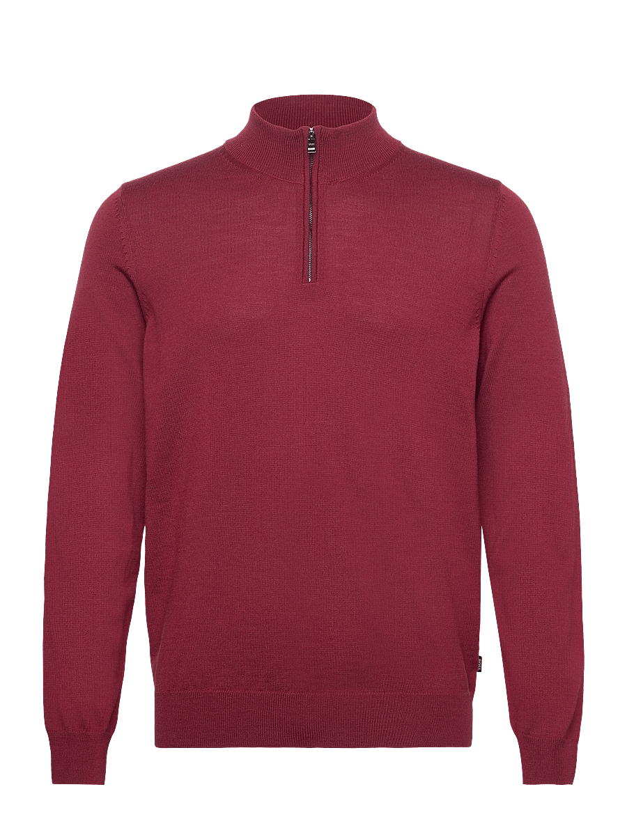 BOSS - Ebenji - halfzip strik - dark red - 1