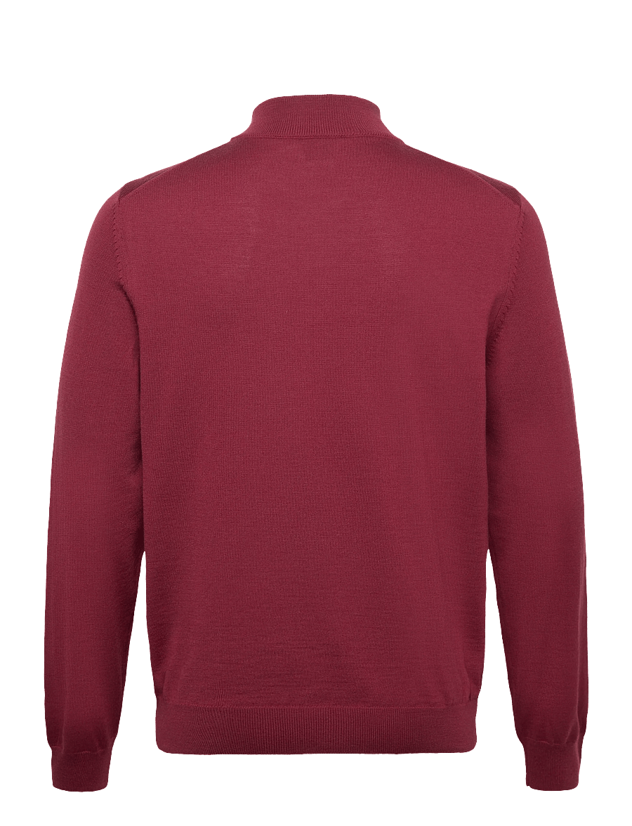 BOSS - Ebenji - halfzip strik - dark red - 2