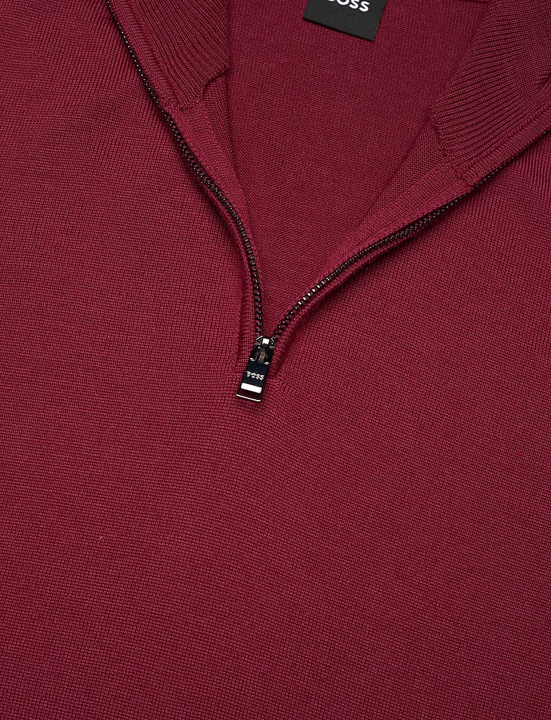 BOSS - Ebenji - halfzip strik - dark red - 2