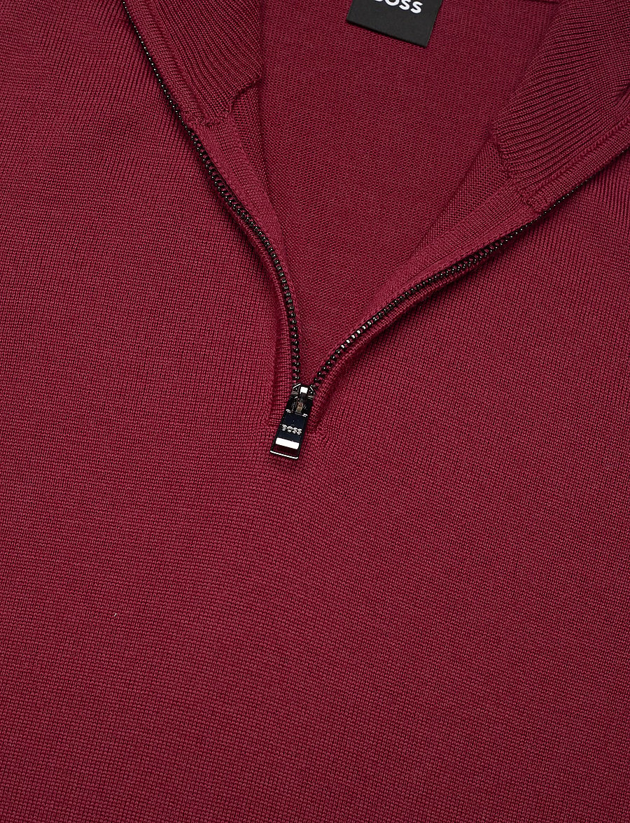 BOSS - Ebenji - halfzip strik - dark red - 5