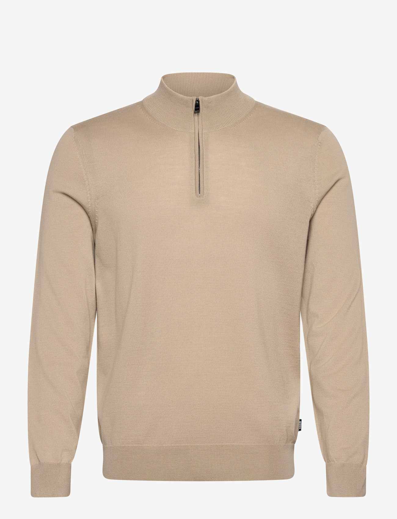 BOSS - Ebenji - pullover mit halbem reißverschluss - light beige - 0
