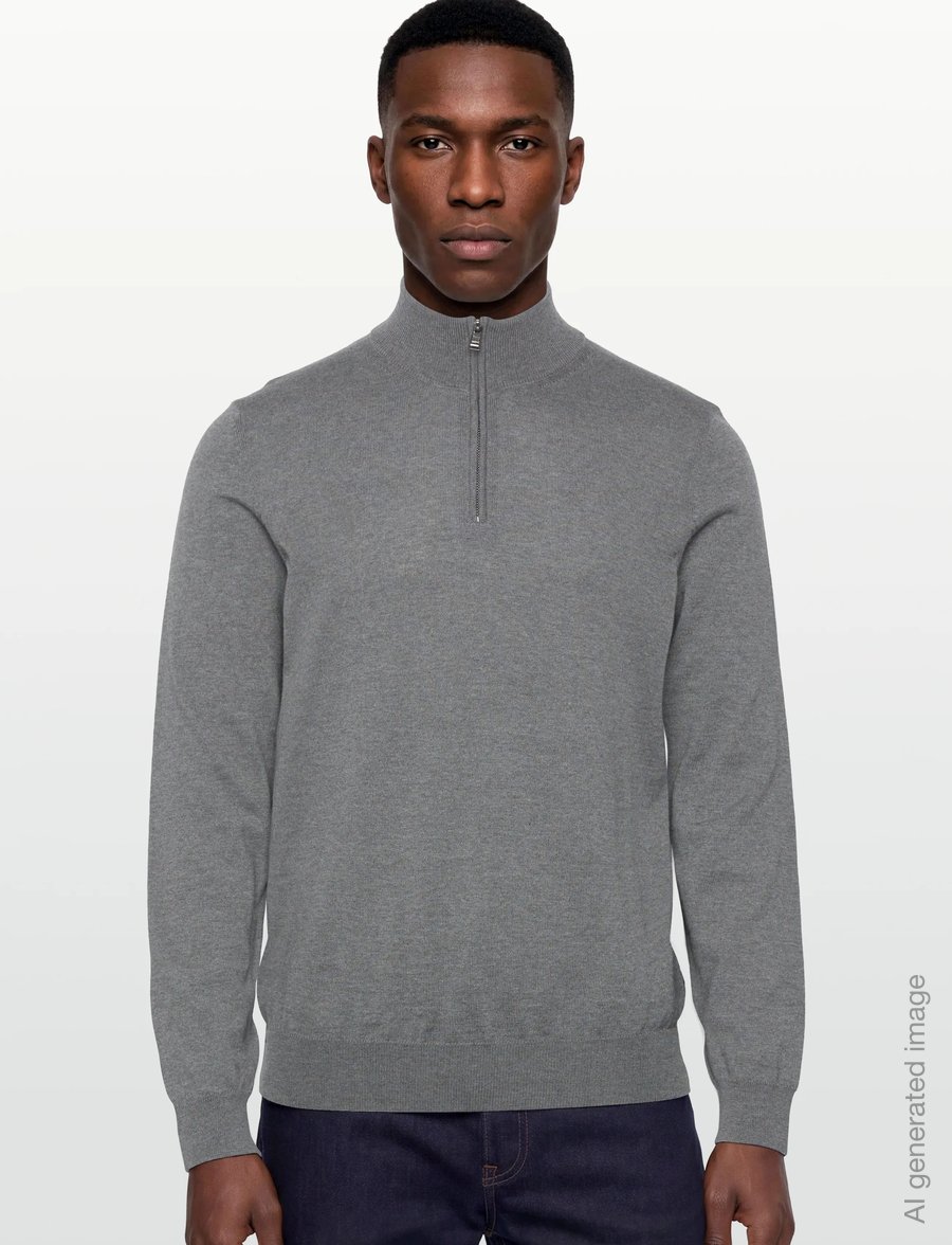 BOSS - Ebenji - puolivetoketjulliset neuleet - medium grey - 3
