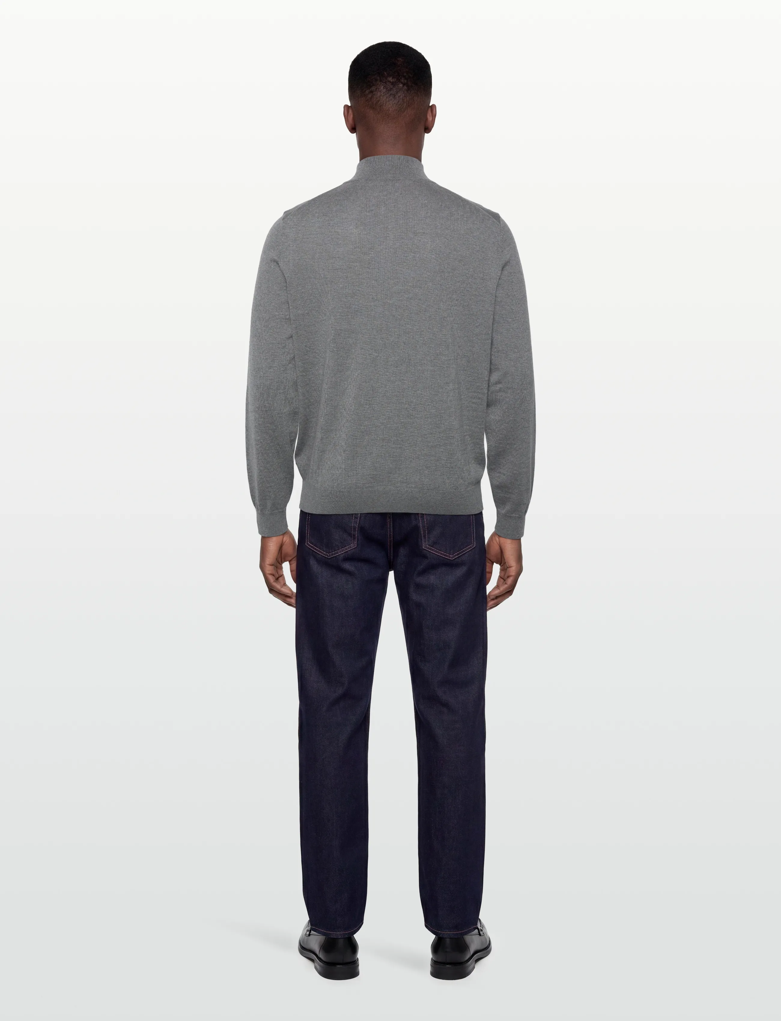 BOSS - Ebenji - pullover mit halbem reißverschluss - medium grey - 4