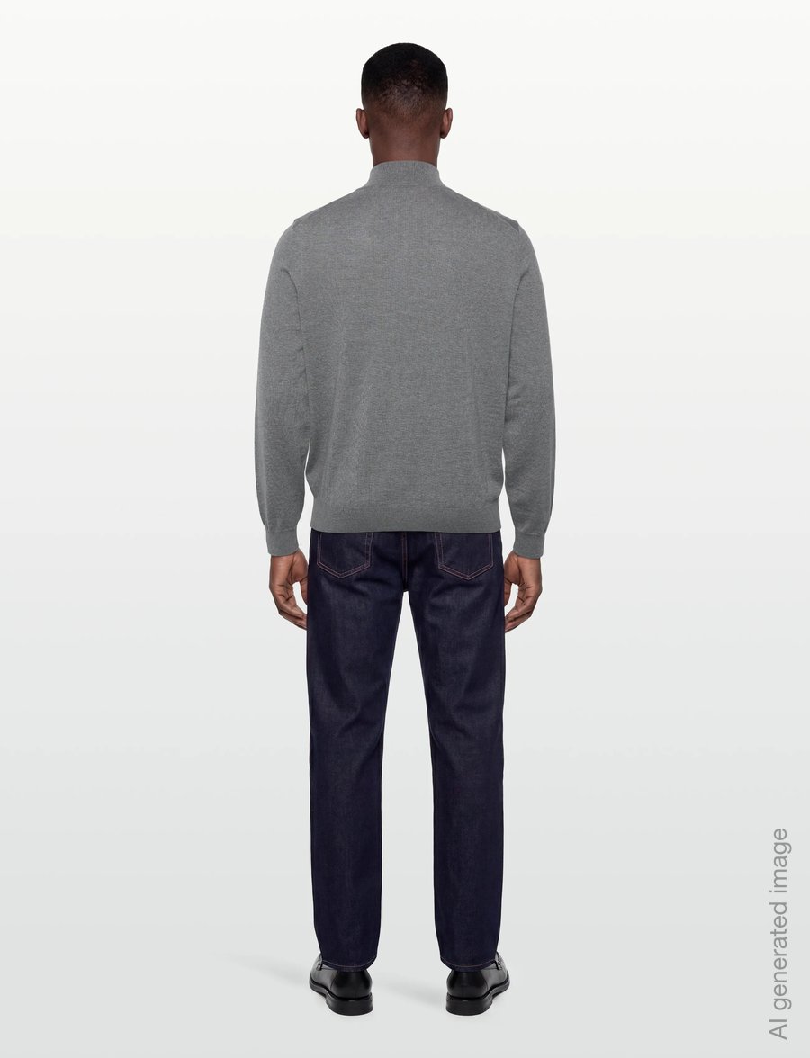BOSS - Ebenji - puolivetoketjulliset neuleet - medium grey - 4