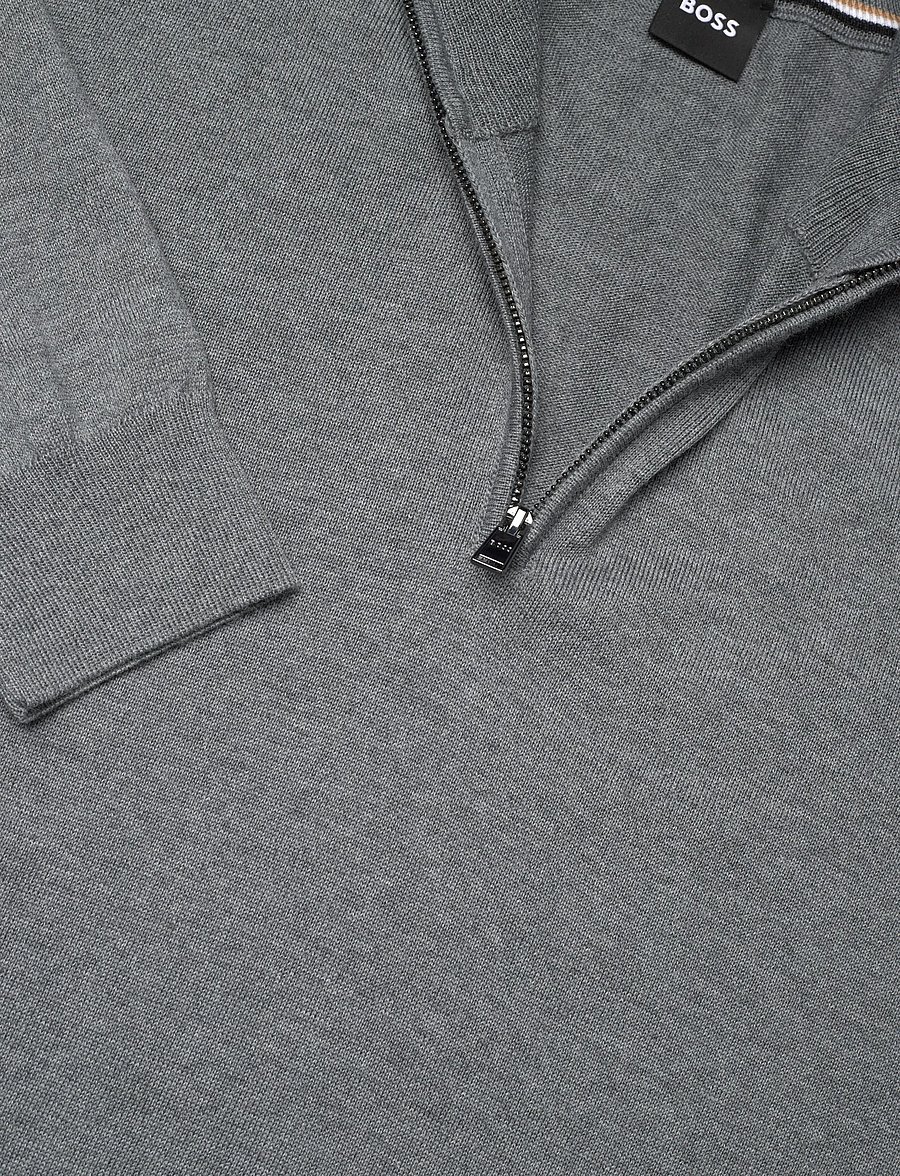 BOSS - Ebenji - puolivetoketjulliset neuleet - medium grey - 2