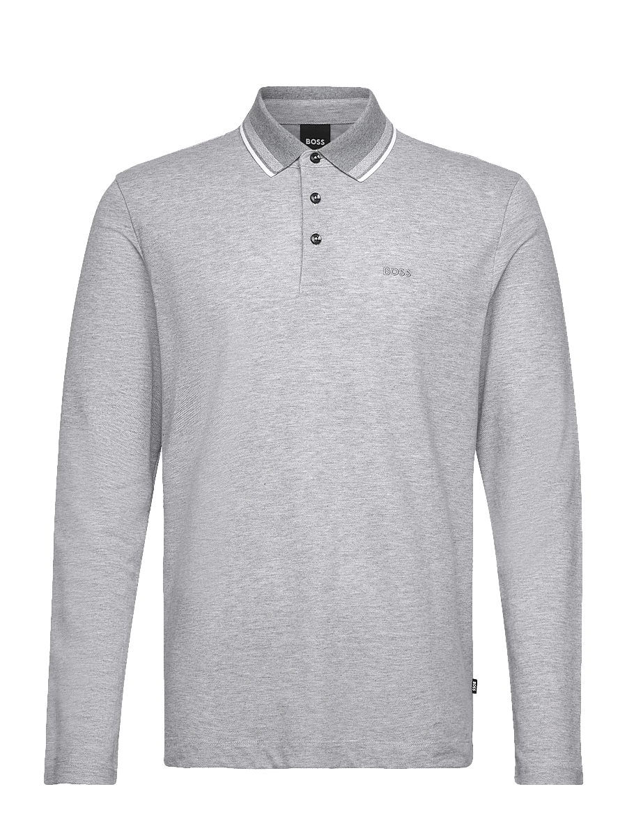 BOSS - H-Pittman 141 - long-sleeved polos - silver - 0