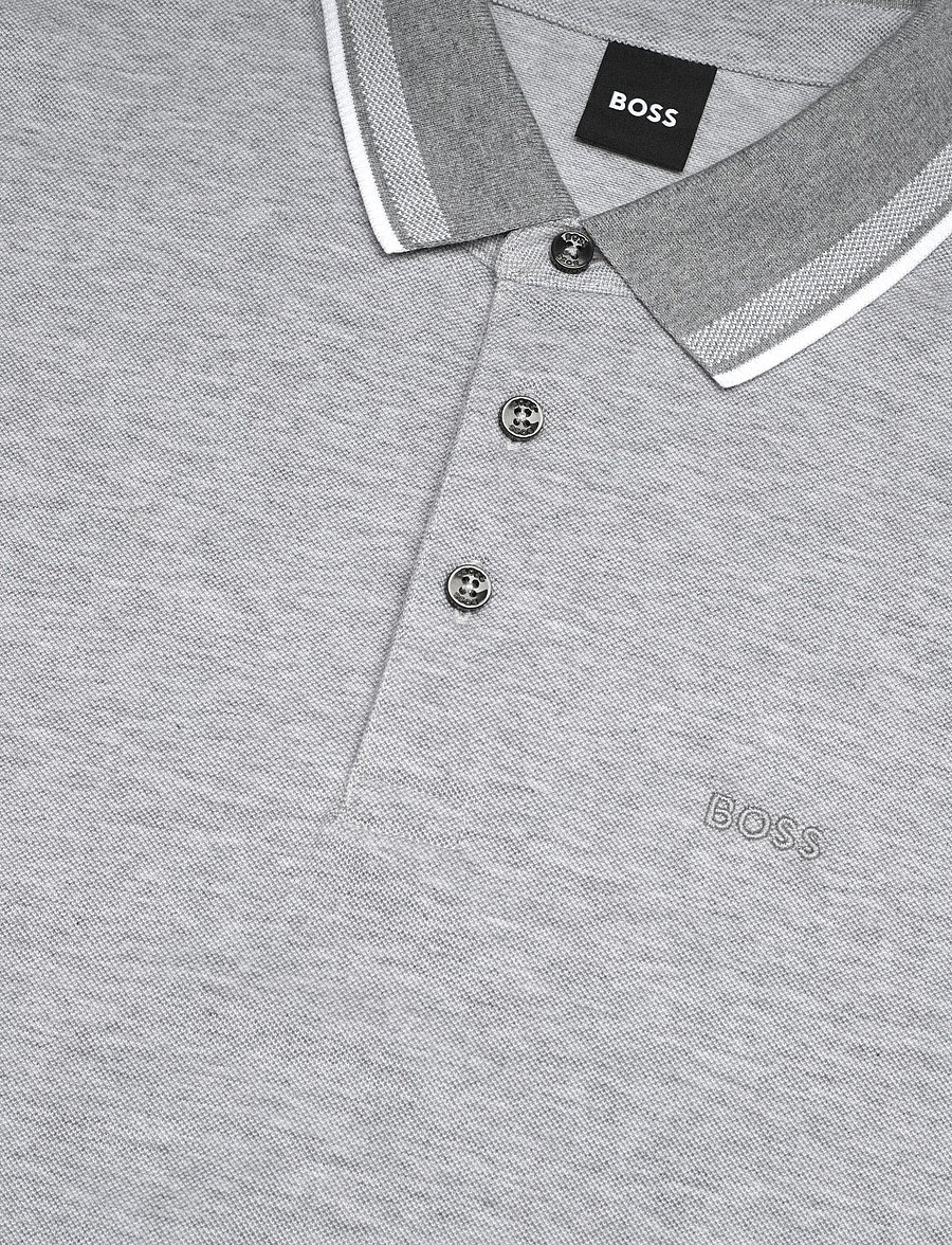 BOSS - H-Pittman 141 - long-sleeved polos - silver - 2