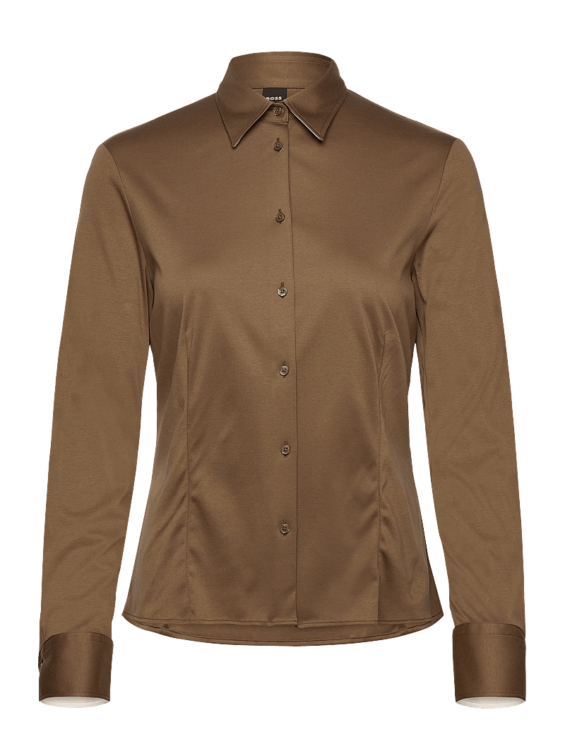 BOSS - Birdie_Tuesday - pikkade varrukatega särgid - open brown - 0