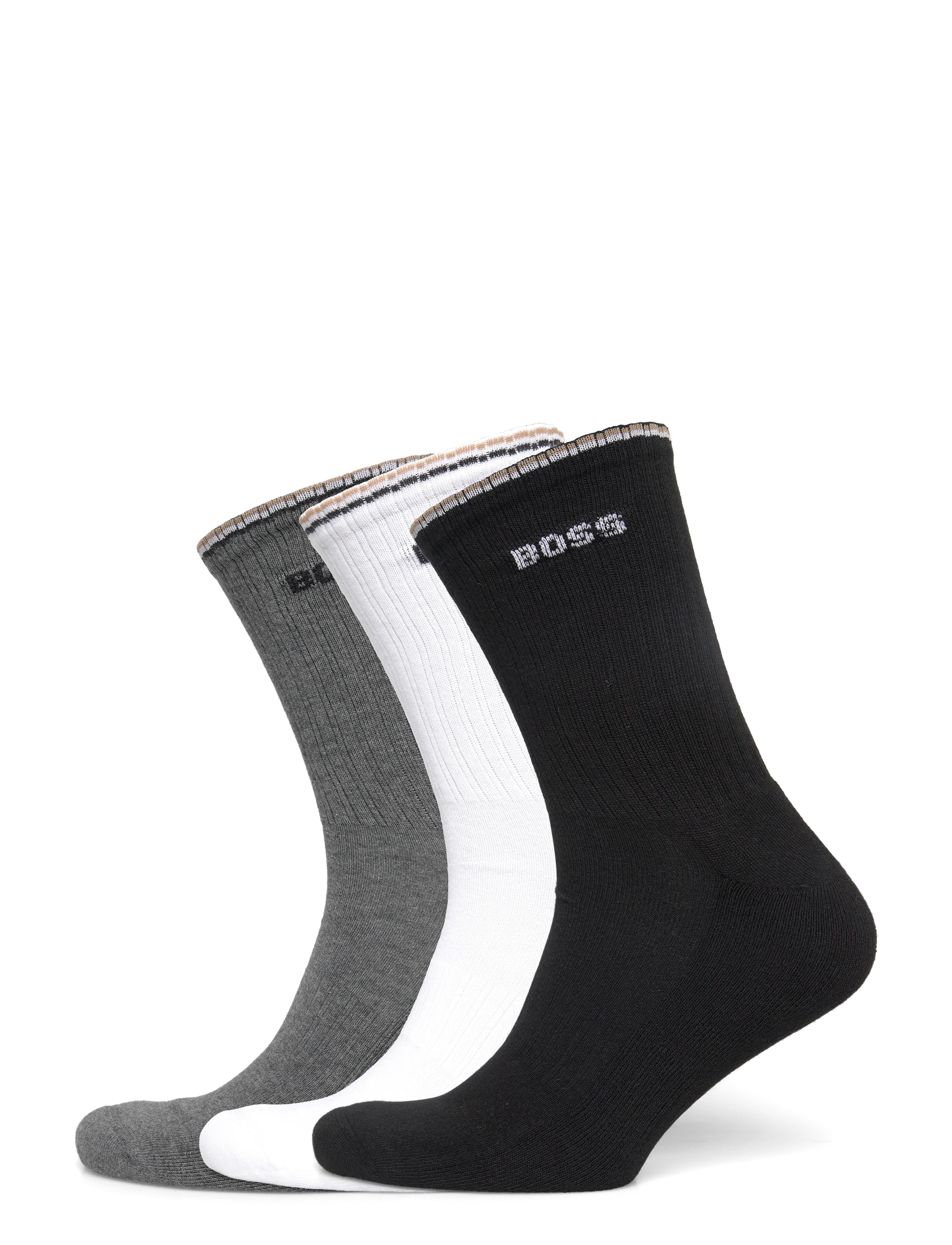 BOSS 3P Qs Rib Stripe Cc Grau - 39-42 - Herren