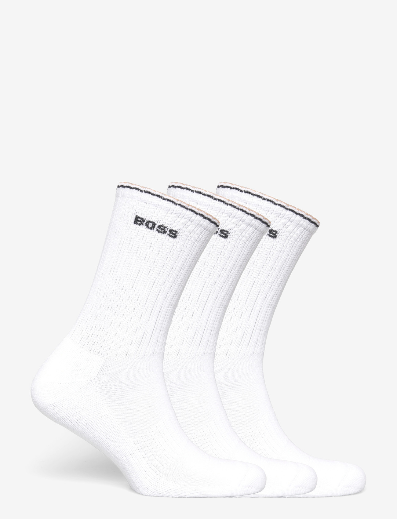 BOSS - 3P QS Rib Stripe CC - vanliga strumpor - white - 1