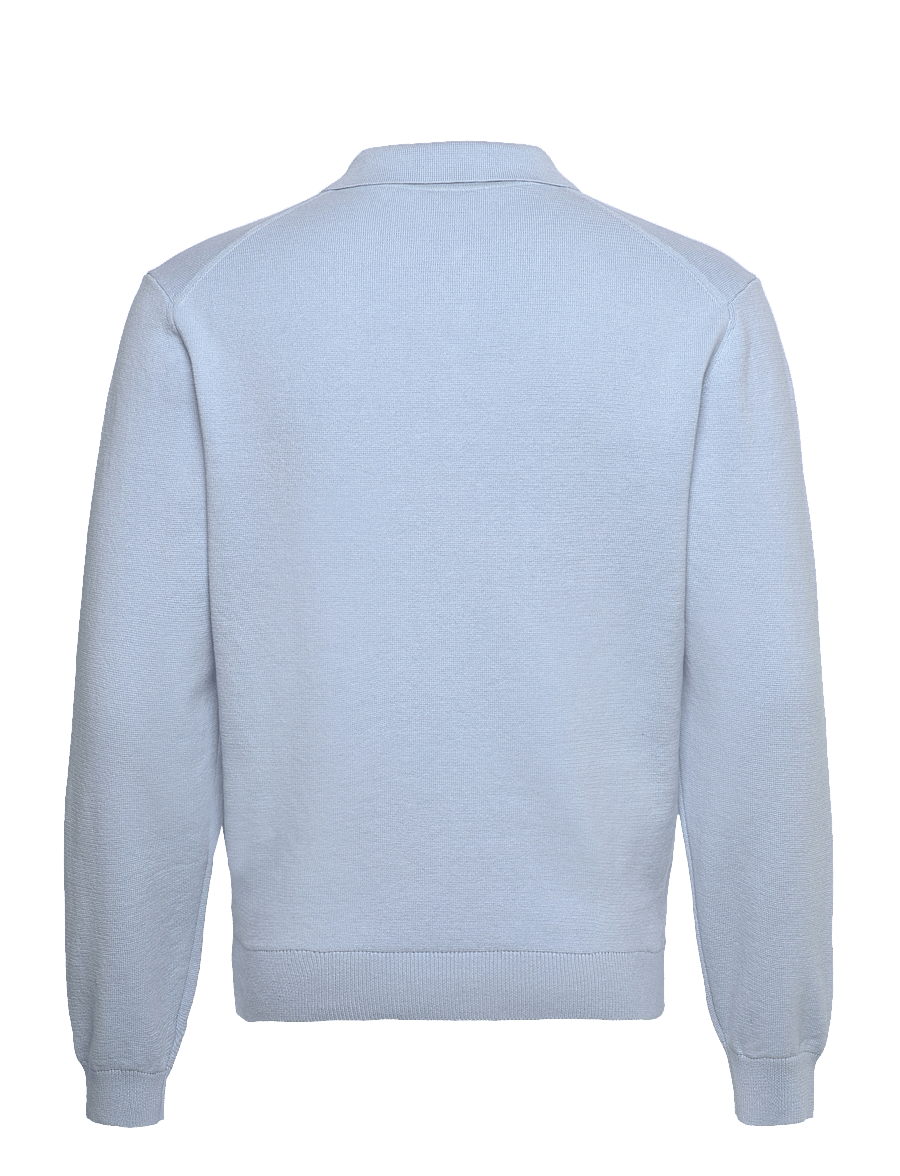 BOSS - C-Baltazar - langärmelige strick-polohemden - light/pastel blue - 1