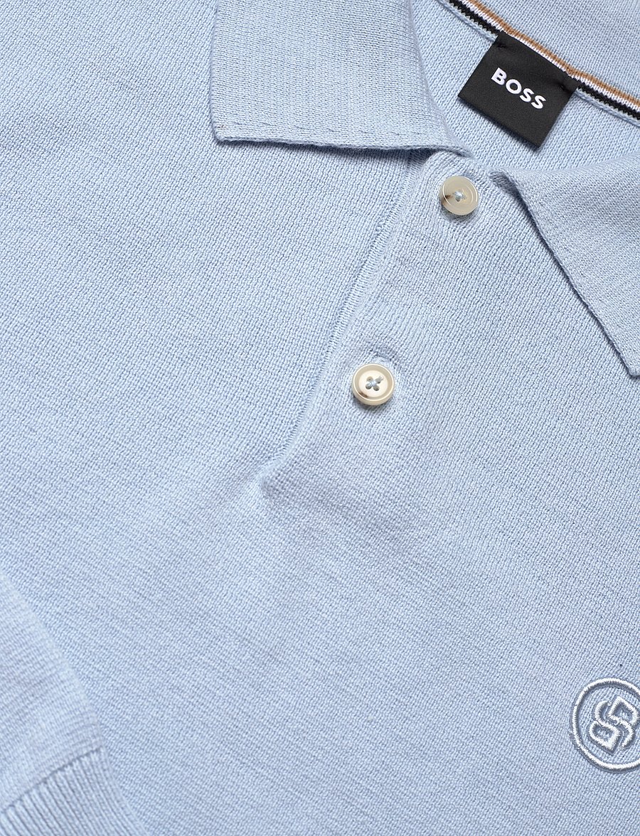 BOSS - C-Baltazar - langärmelige strick-polohemden - light/pastel blue - 2