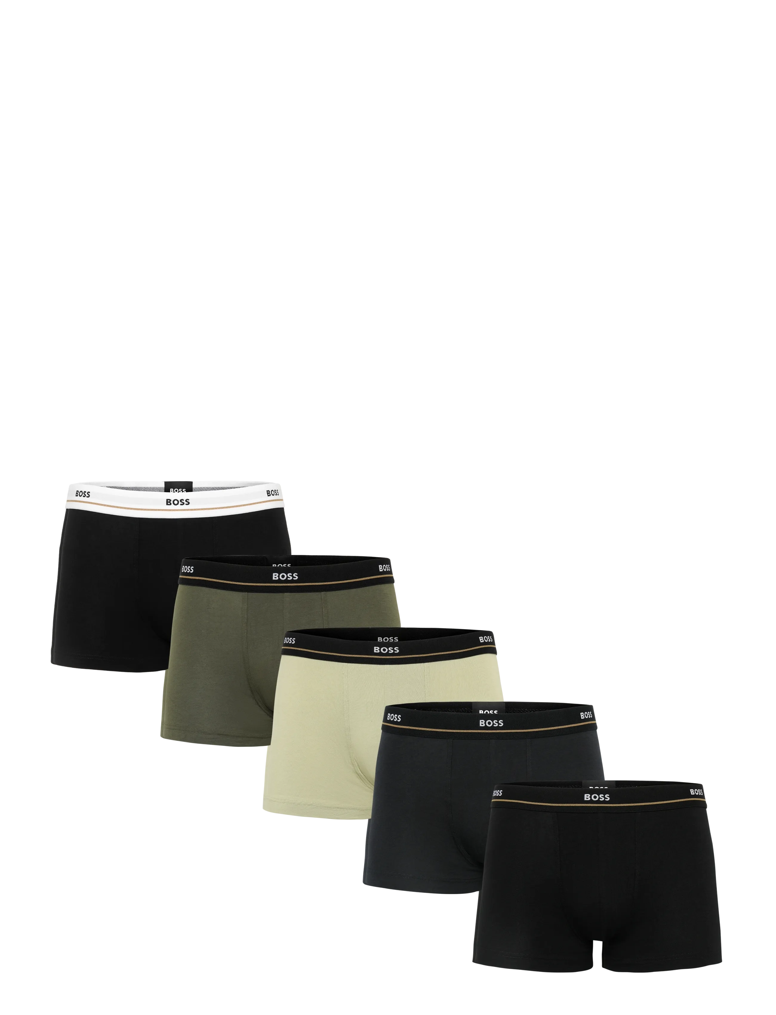 BOSS Trunk 5P Essential, L, Black, Undertøj > Boksere, Herre