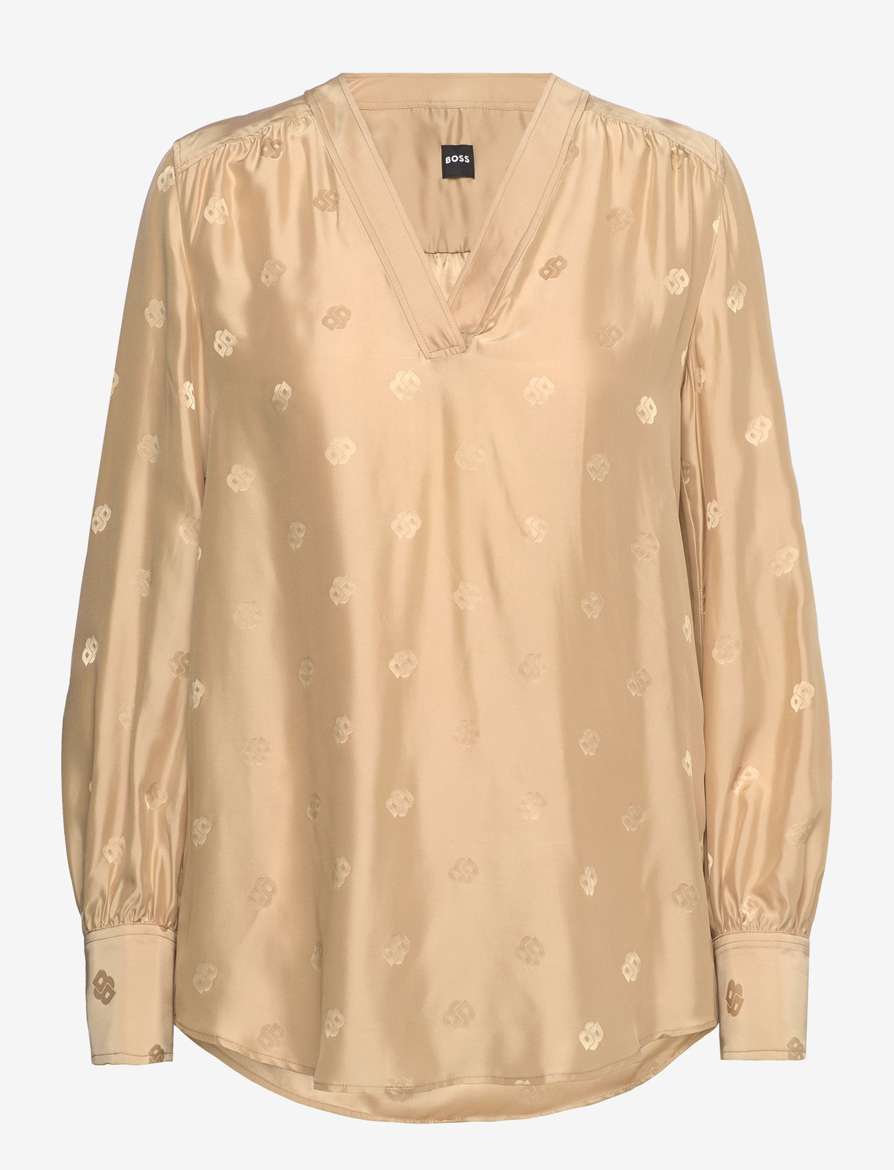 BOSS - Bieshina - long sleeved blouses - medium beige - 0