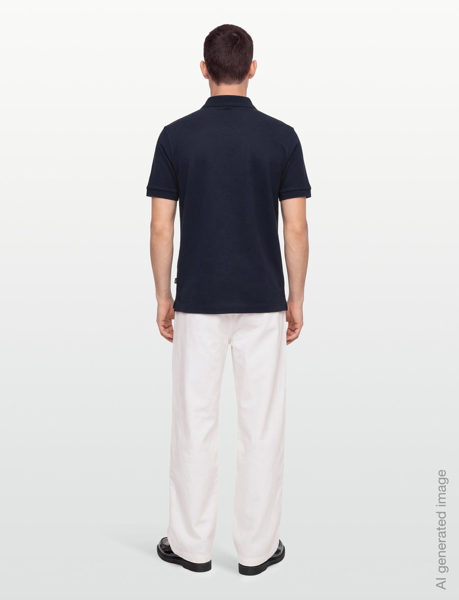 BOSS - H-Prout 61 - langärmlige strick-polohemden - dark blue - 4