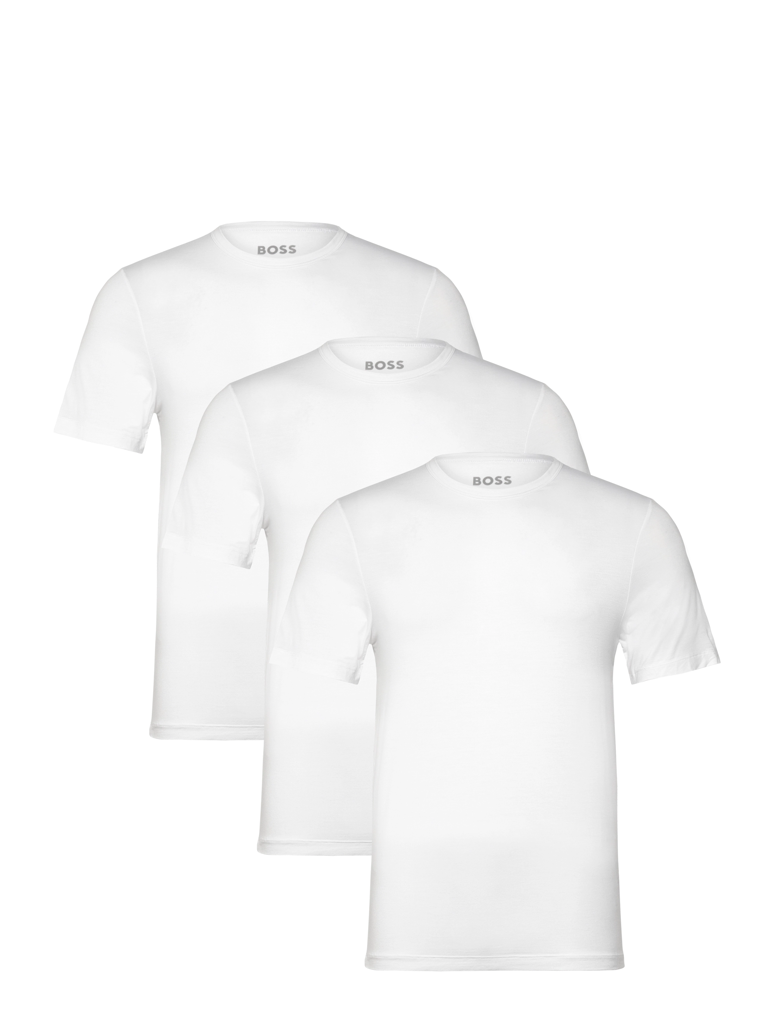 BOSS Tshirt Rn 3P Bamboo, S, White, T-Shirts > Kortærmede, Herre
