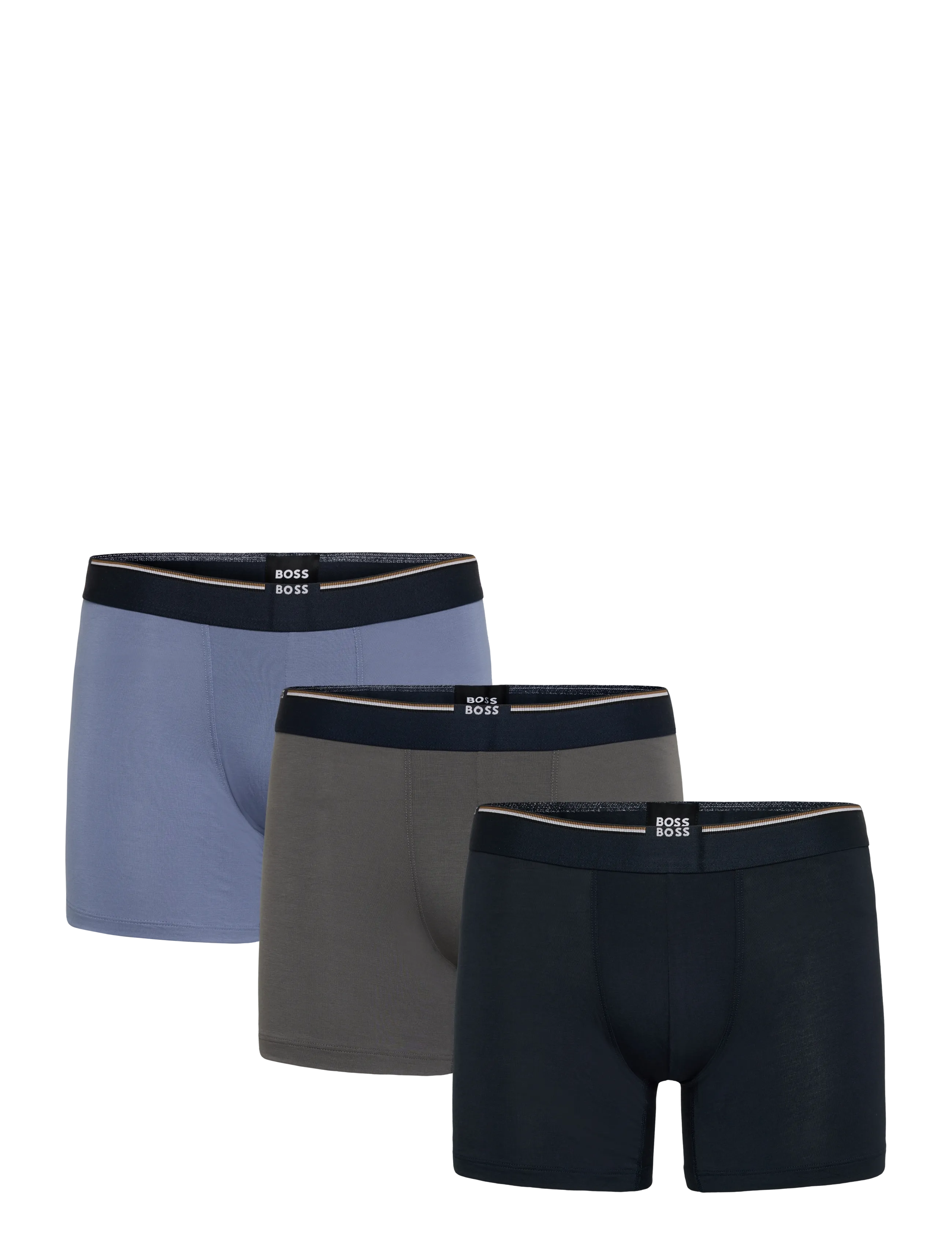 BOSS Boxerbr 3P Bamboo, M, Underwear, Blau - Boxers, Männerswear
