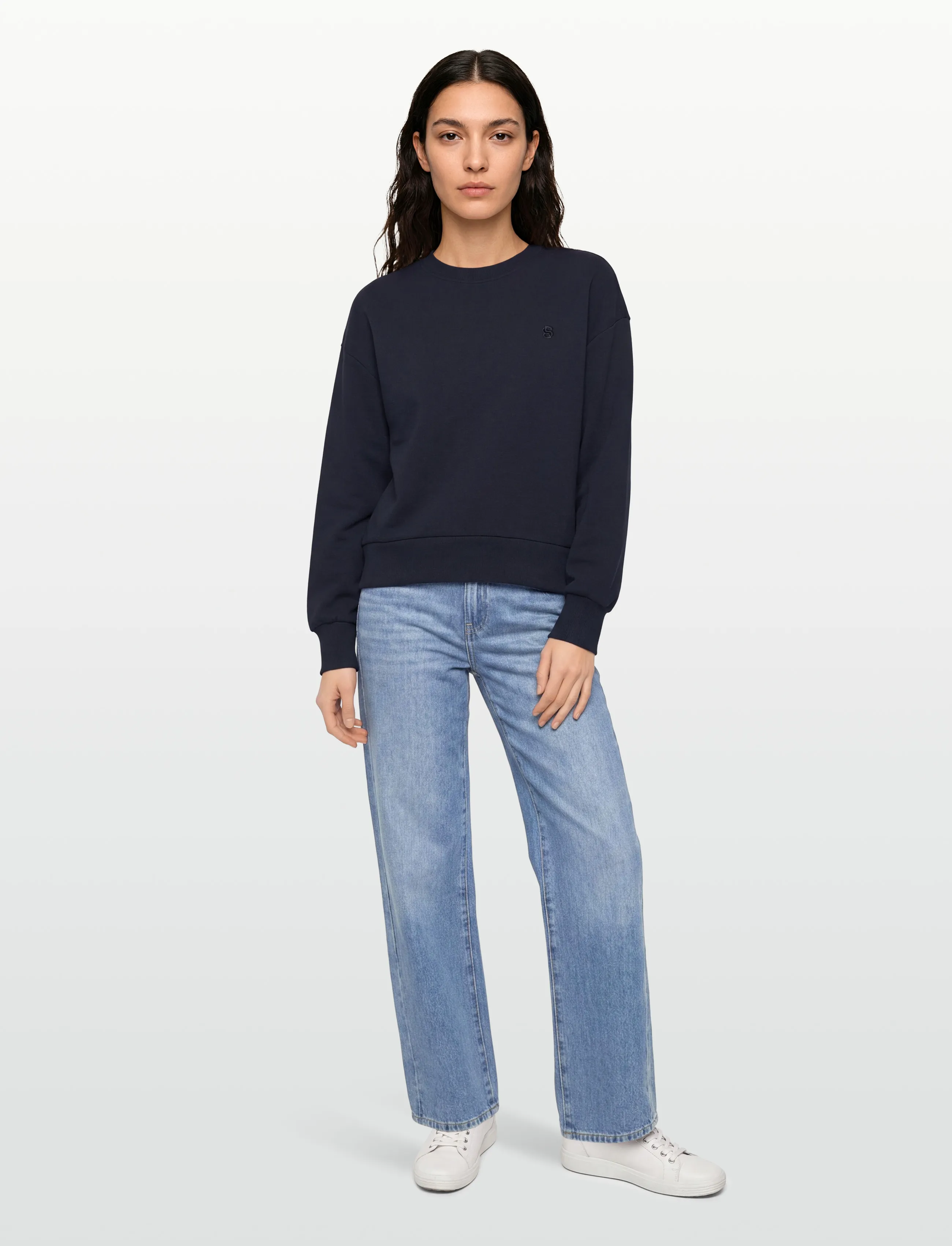 BOSS Einora, L, Sweatshirts & Hoodies, Marineblau - Sweatshirts, Frauen