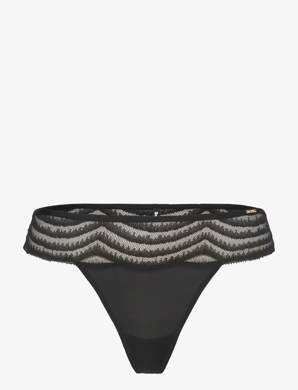 BOSS - THONG WAVE LACE - stringtrosor - black - 0