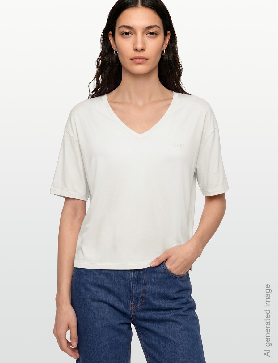 BOSS - CP Stripe_T-Shirt - oberteile - open white - 3