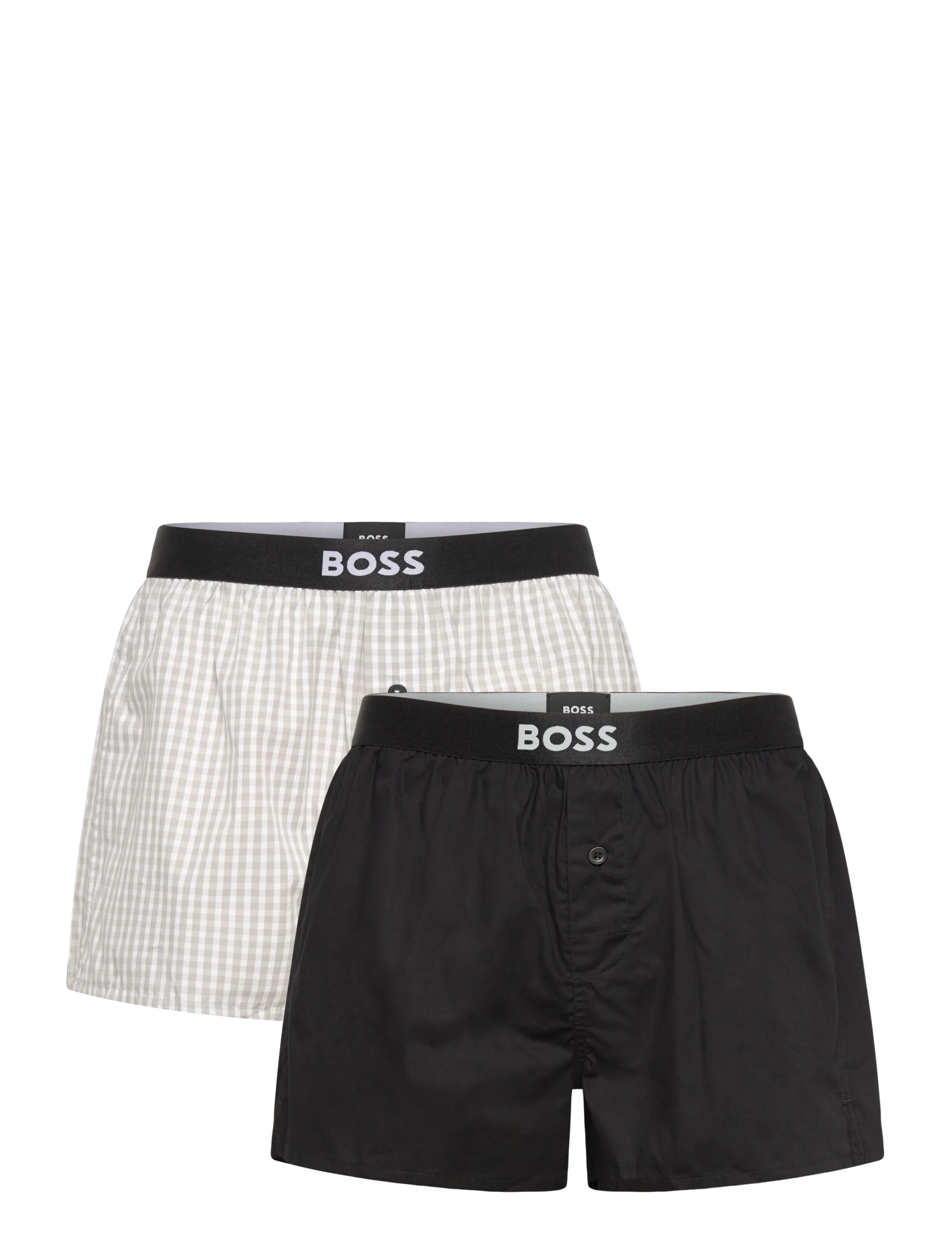BOSS 2P Boxer Shorts EW - Bielizna - OPEN GREY / black