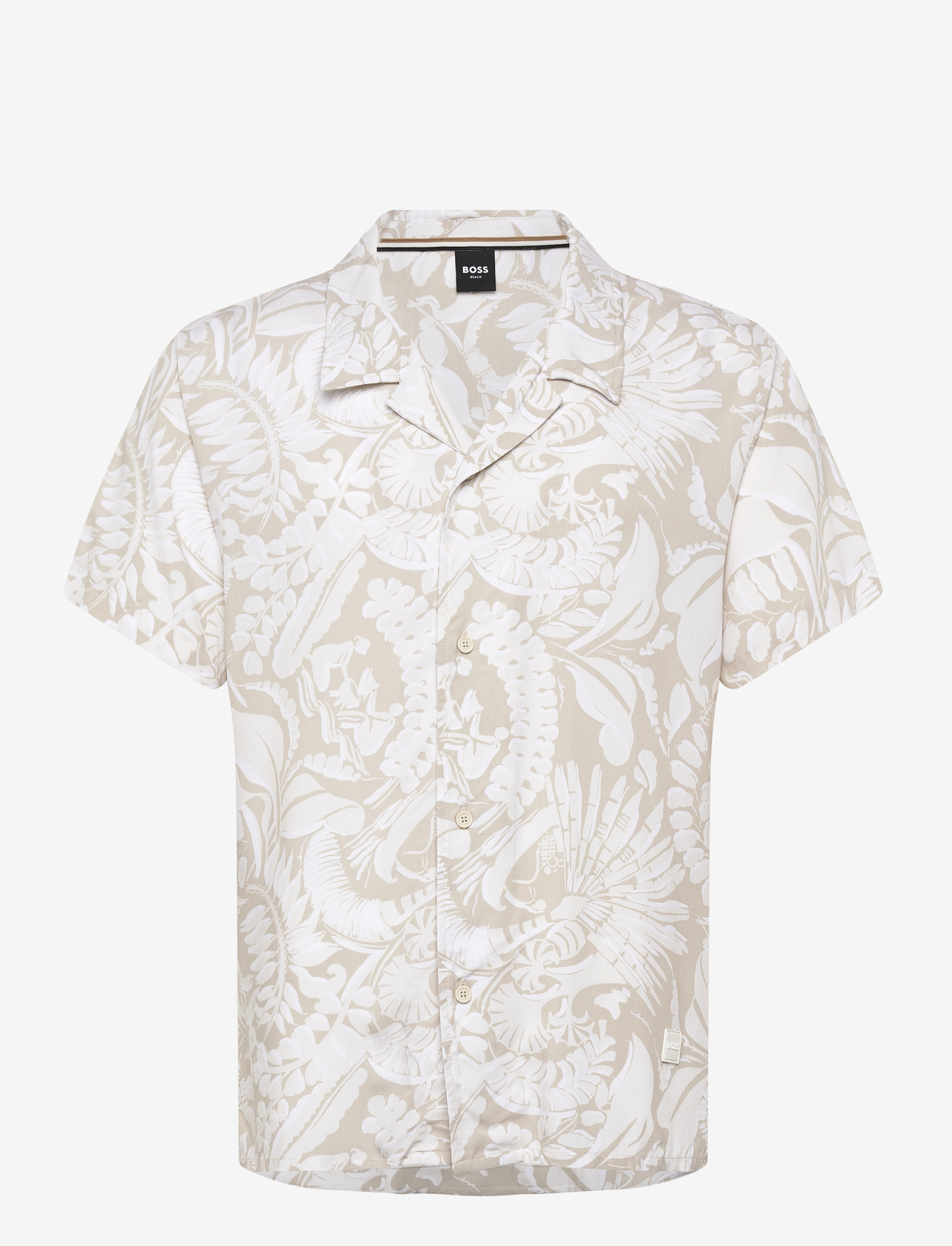 BOSS - Beach Shirt - mönstrade skjortor - light beige - 1