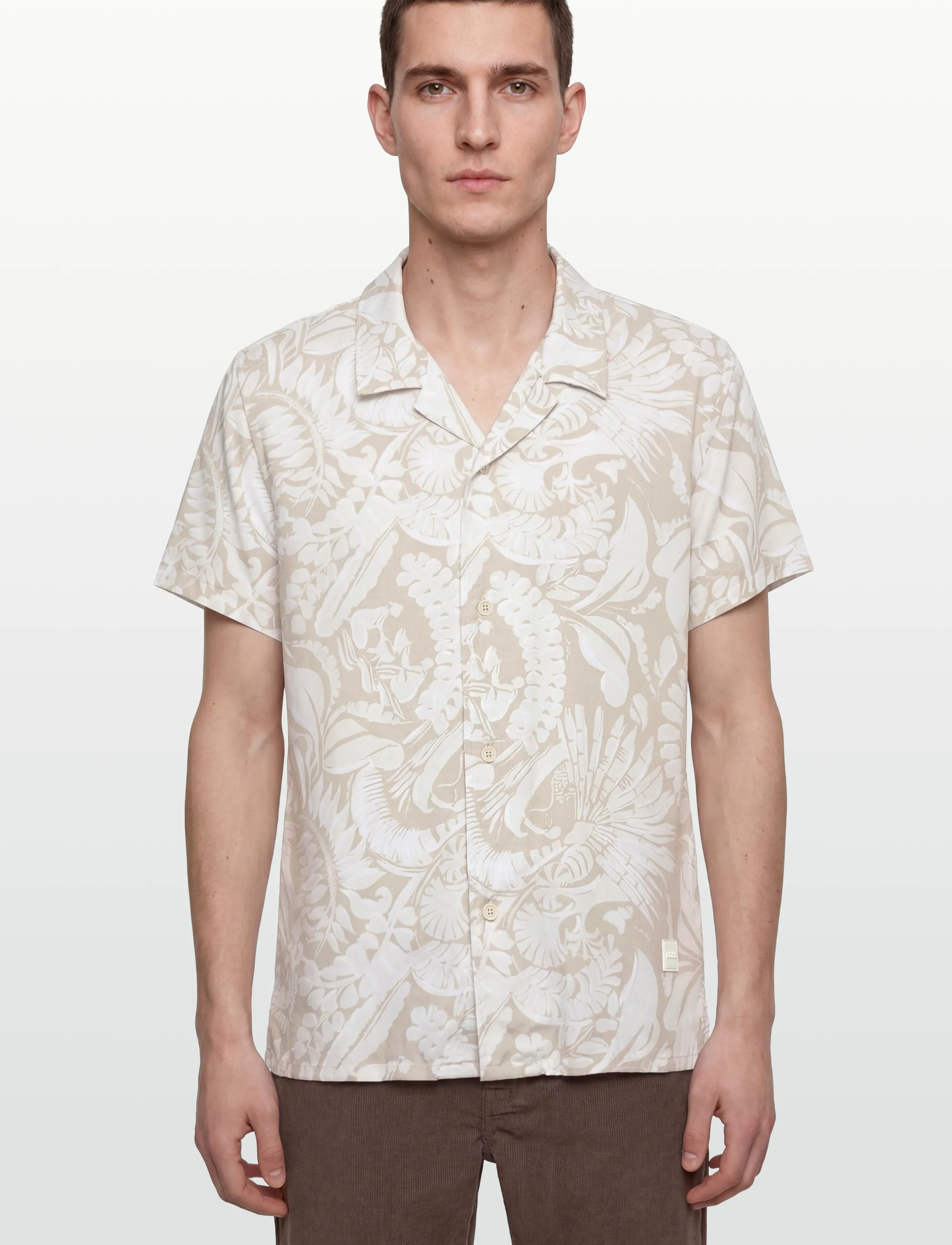 BOSS - Beach Shirt - kortærmede skjorter - light beige - 3