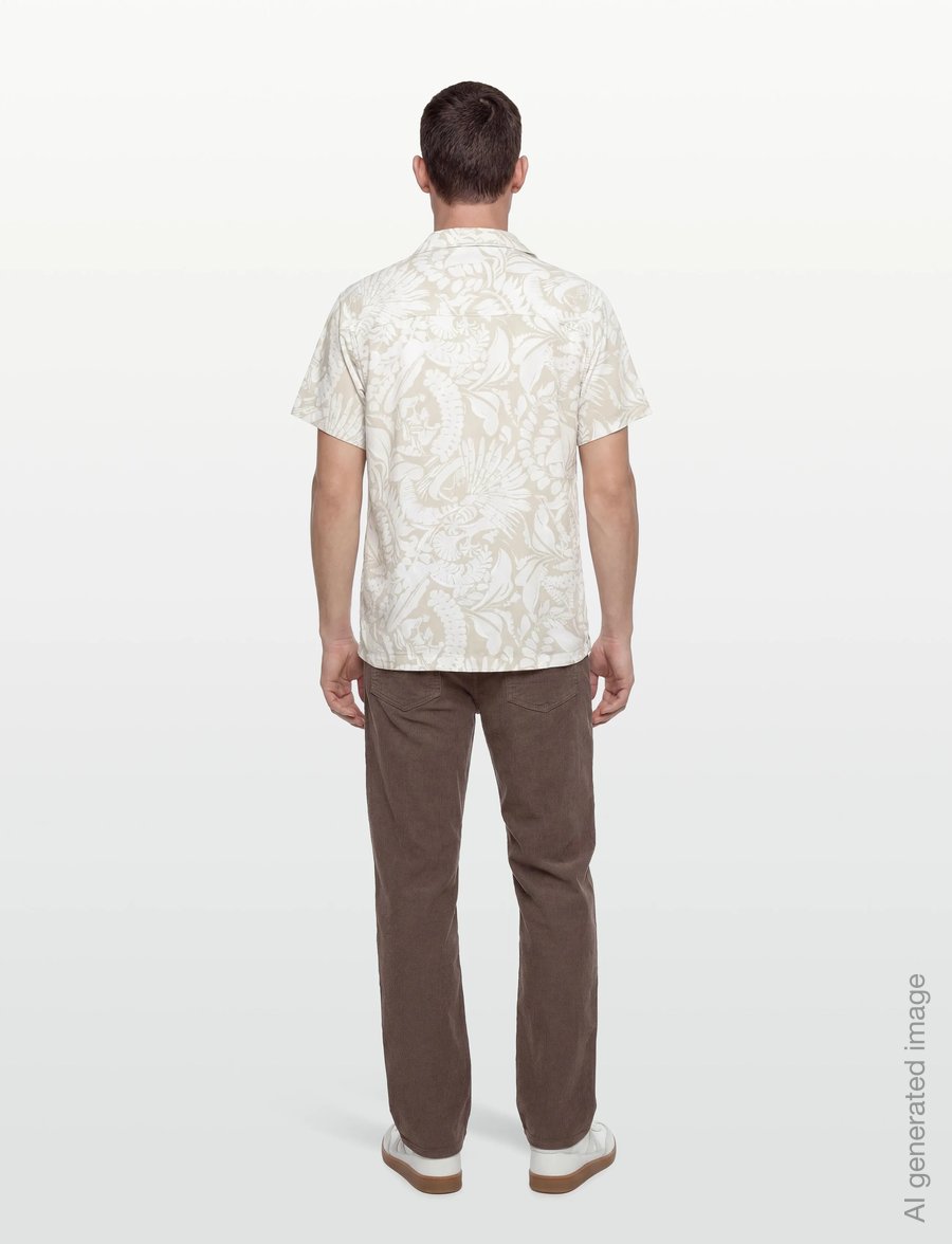 BOSS - Beach Shirt - short-sleeved shirts - light beige - 4