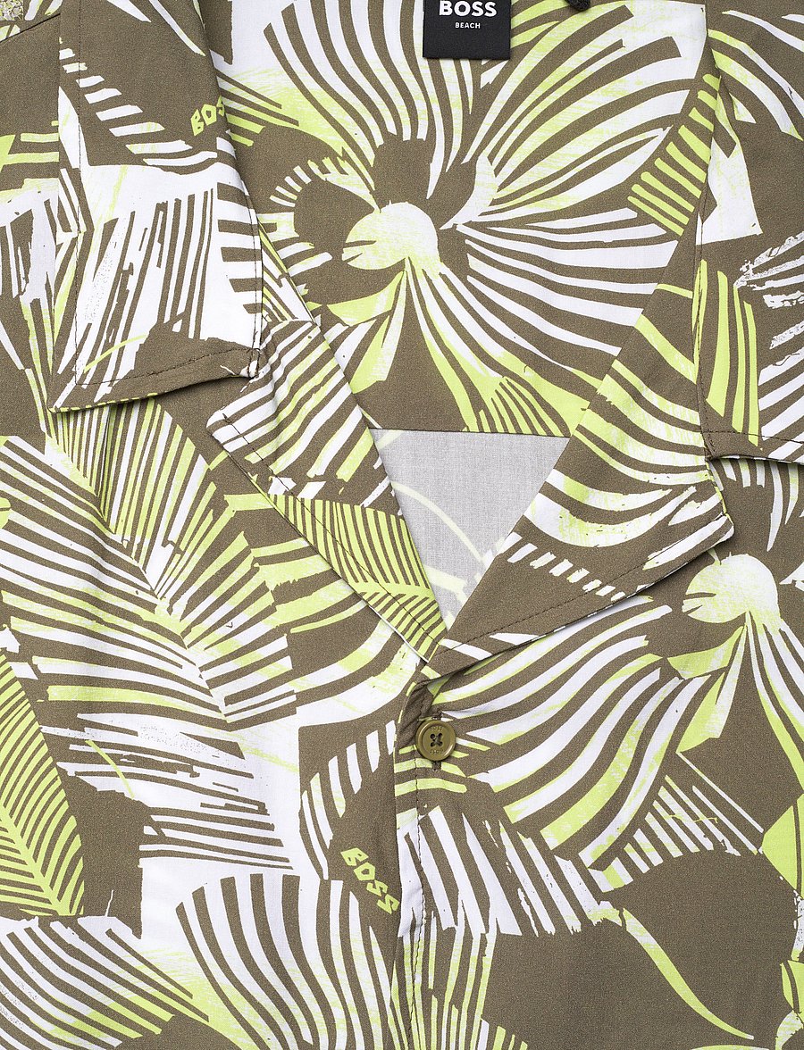 BOSS - Beach Shirt - short-sleeved shirts - medium green - 2