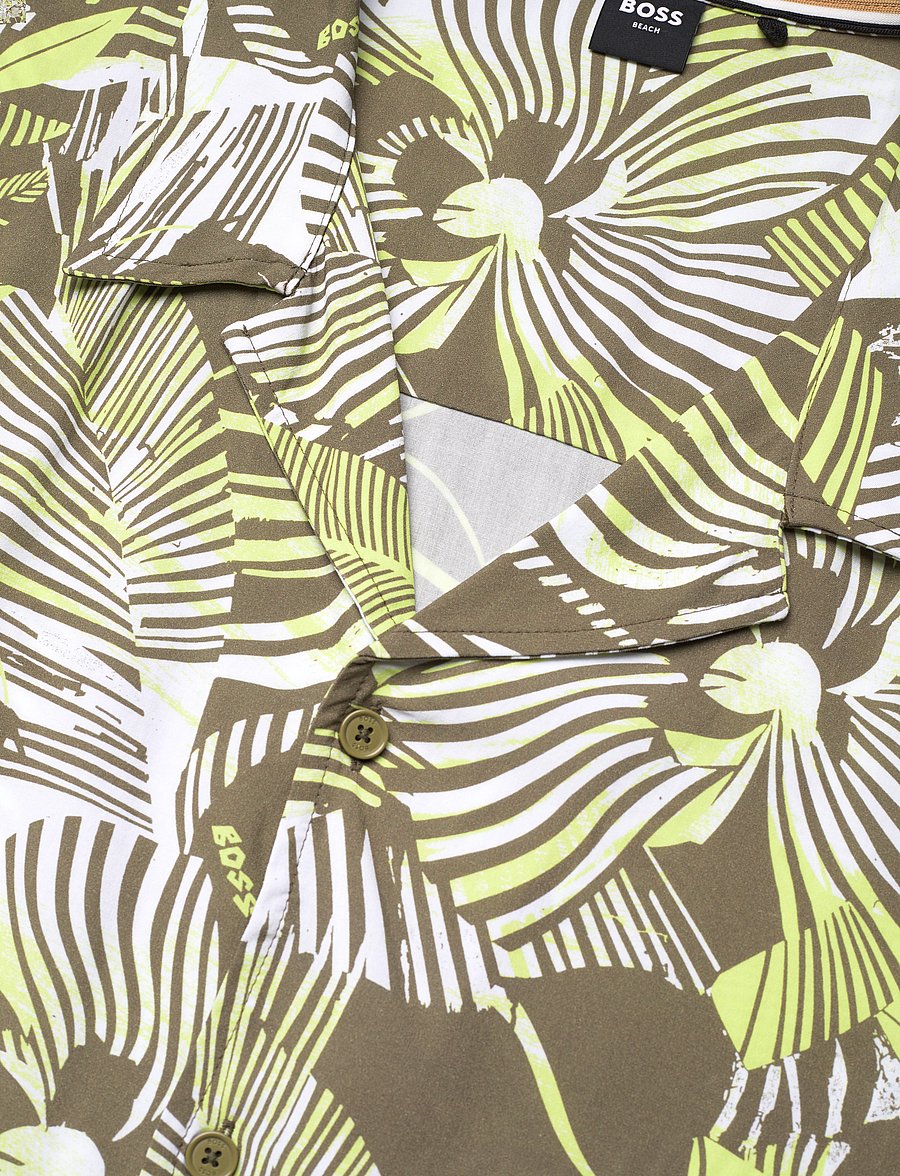 BOSS - Beach Shirt - short-sleeved shirts - medium green - 3