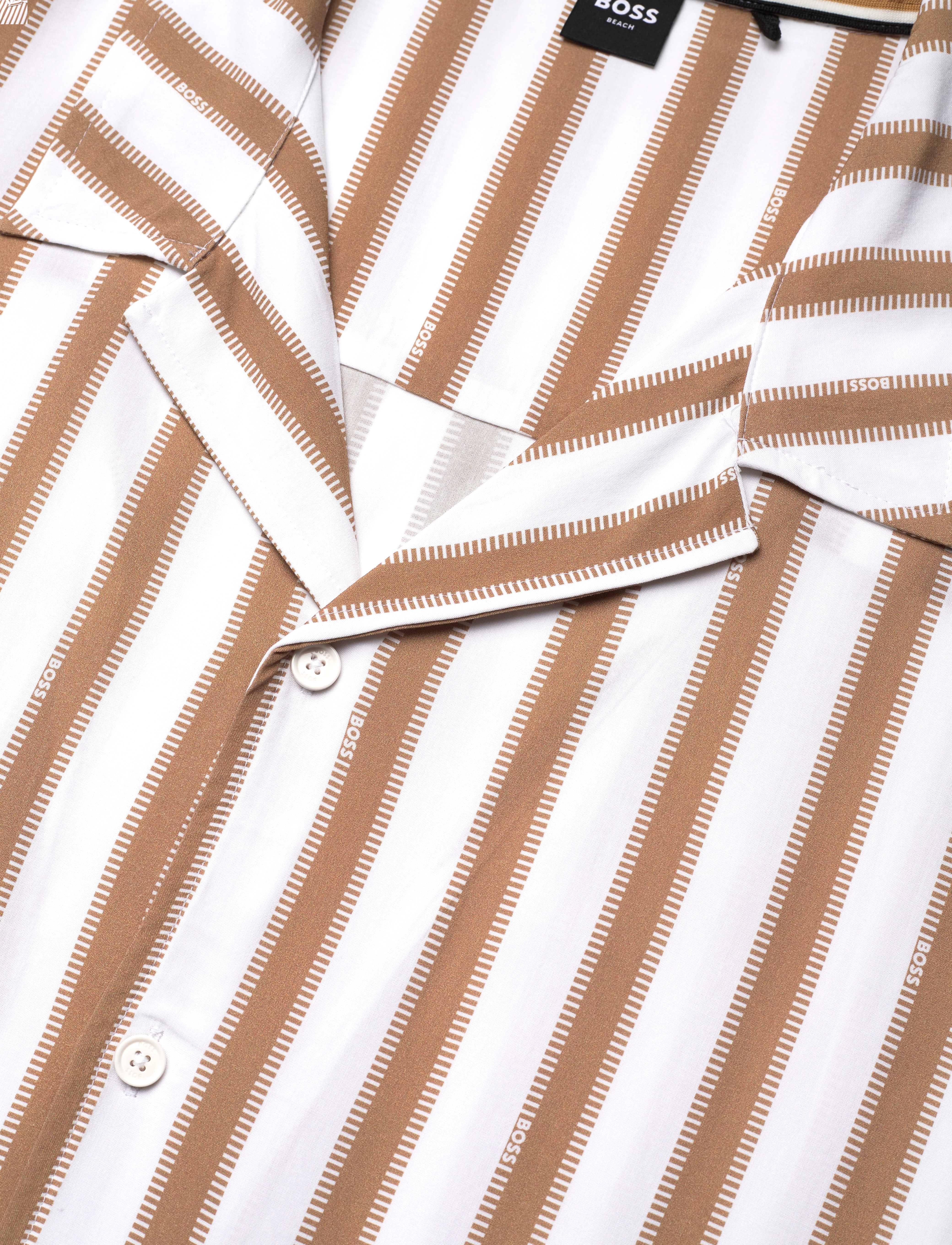 BOSS - Beach Shirt - kortærmede skjorter - natural - 3