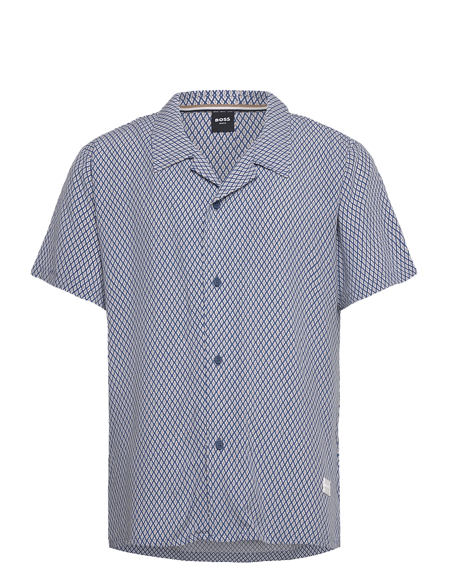 BOSS - Beach Shirt - kurzarmhemden - open blue - 0