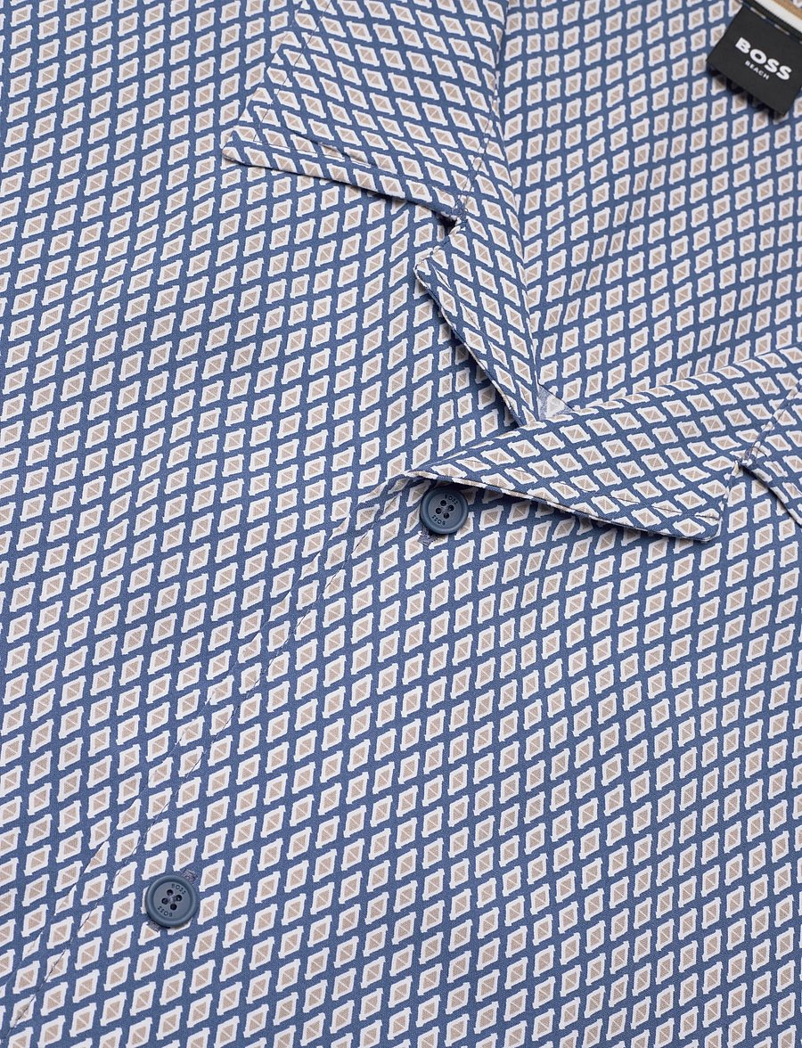 BOSS - Beach Shirt - kurzarmhemden - open blue - 3